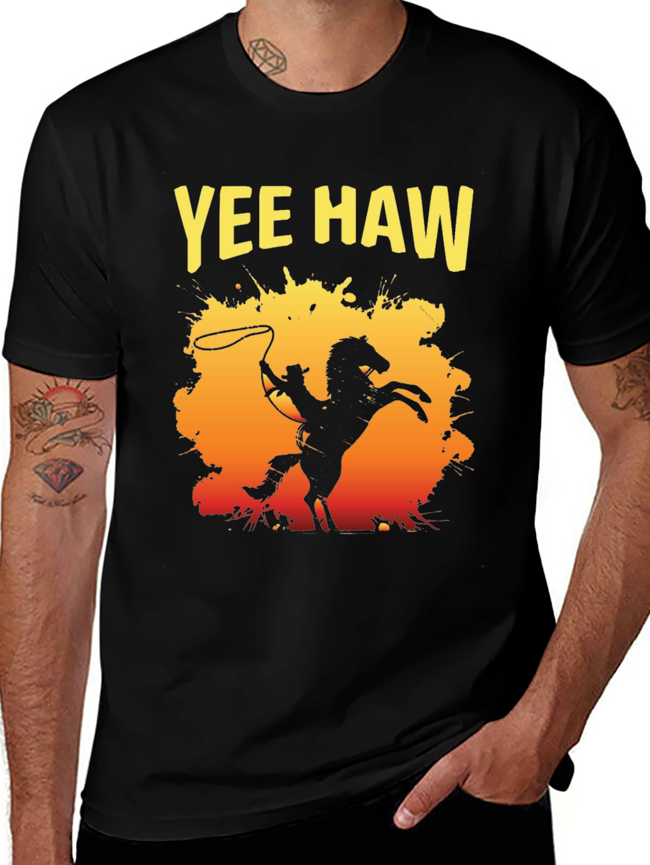 Variant 19 of Yee Haw Cowboy T-Shirt - Western Style