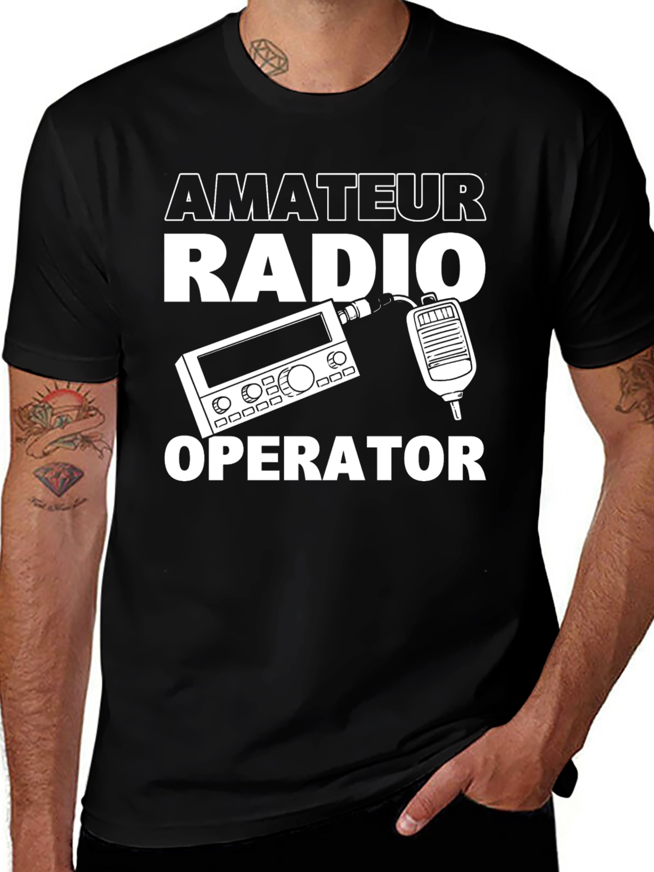 Amateur Radio Operator T-Shirt Black