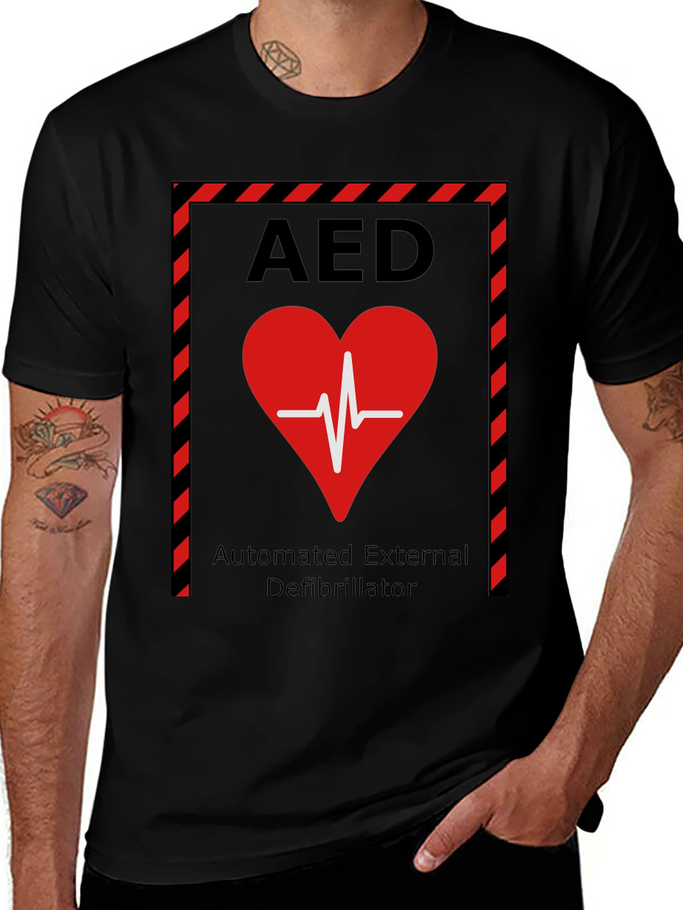 AED Heartbeat T-Shirt - Automated External Defibrillator