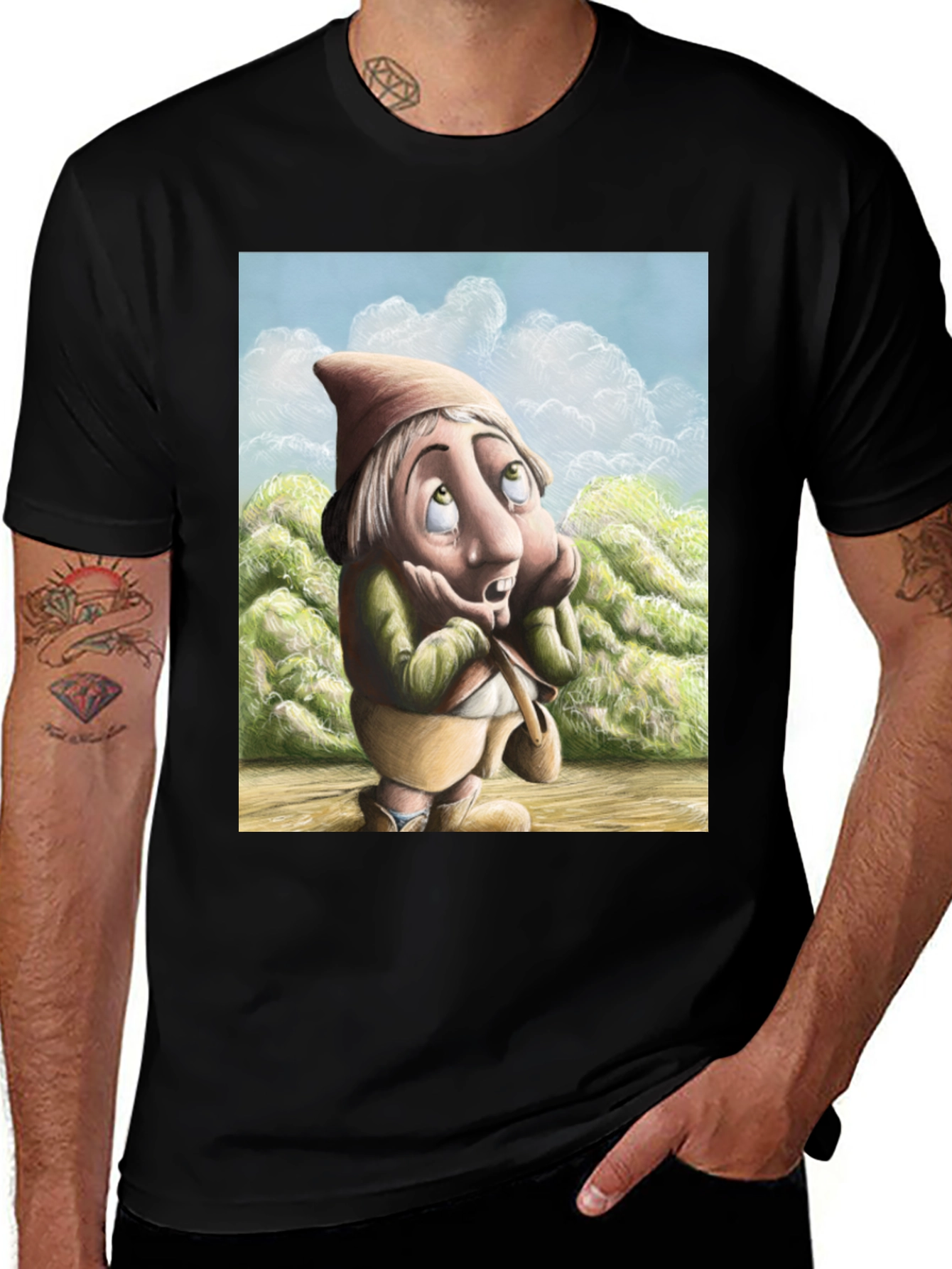 Variant 26 of Whimsical Gnome T-Shirt - Unique Cartoon Design