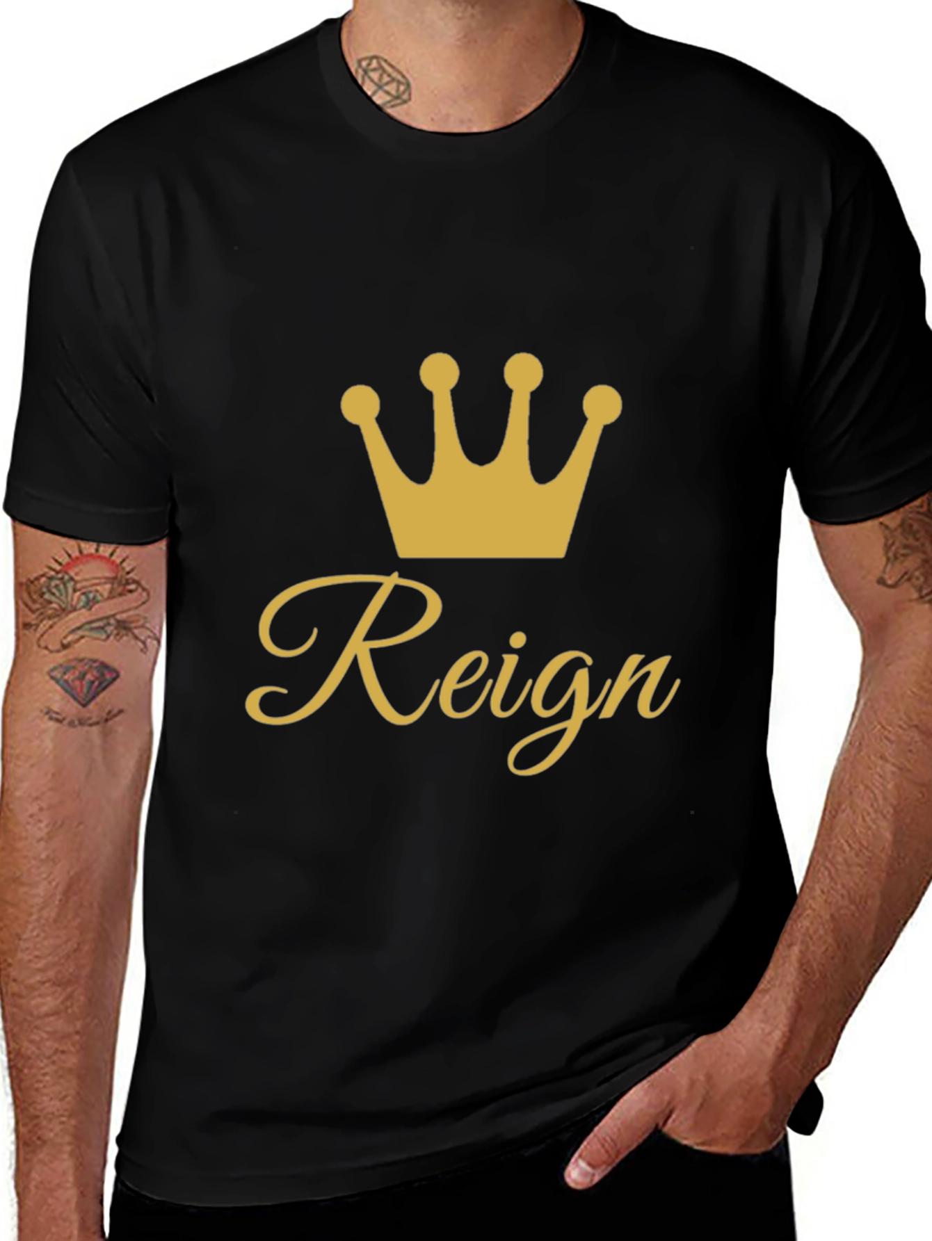 Variant 30 of Reign Crown Graphic Tee - Black