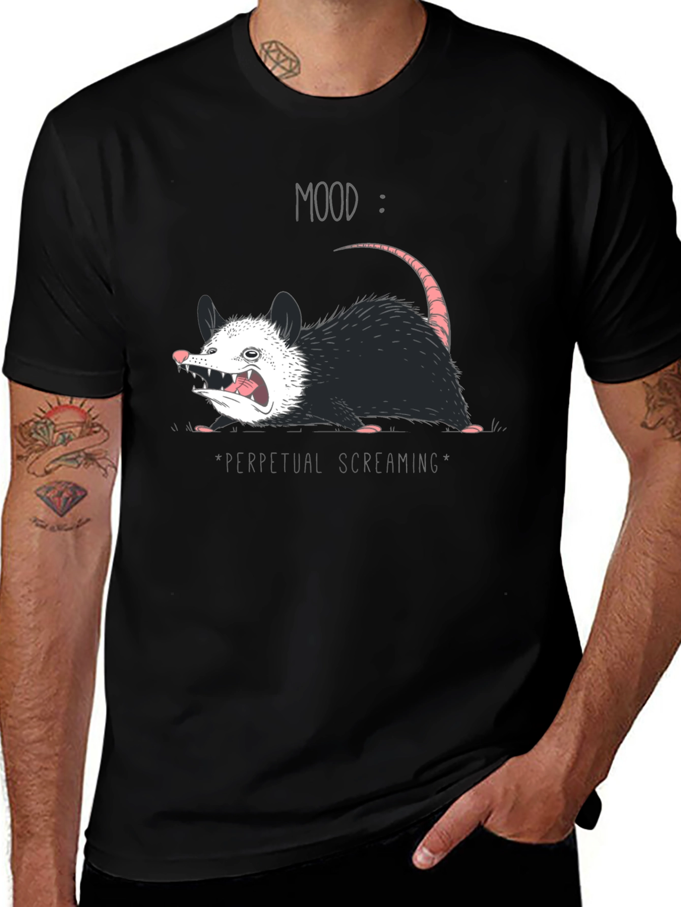 Variant 23 of Mood Perpetual Screaming Opossum T-Shirt