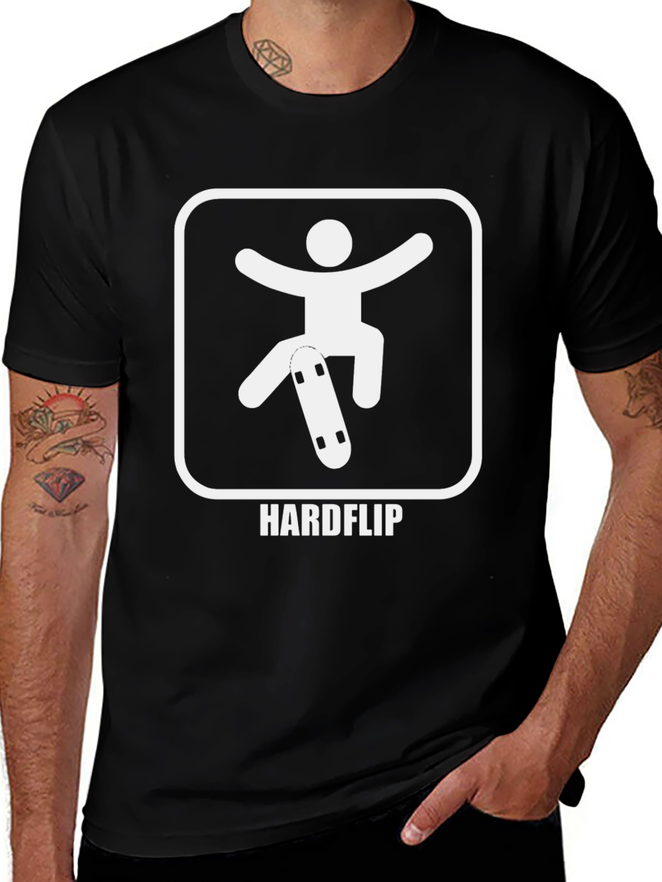 Variant 19 of Hardflip Skateboarder Graphic Tee - Black Cotton T-Shirt