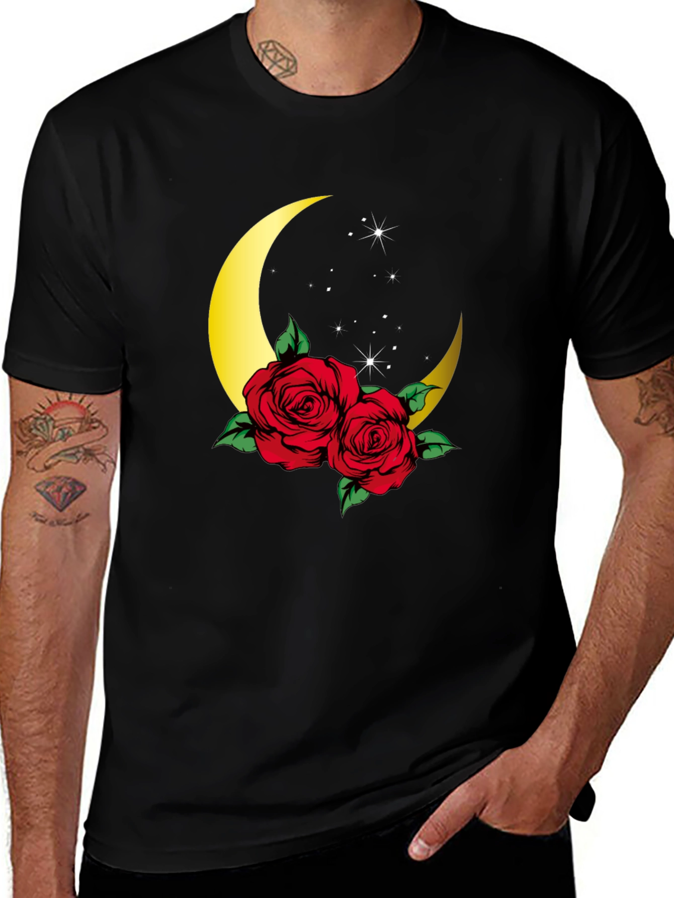 Variant 24 of Crescent Moon Roses Graphic Tee