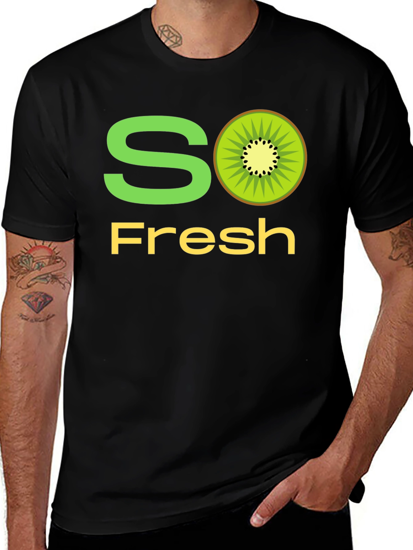Variant 2 of So Fresh Kiwi T-Shirt - Black