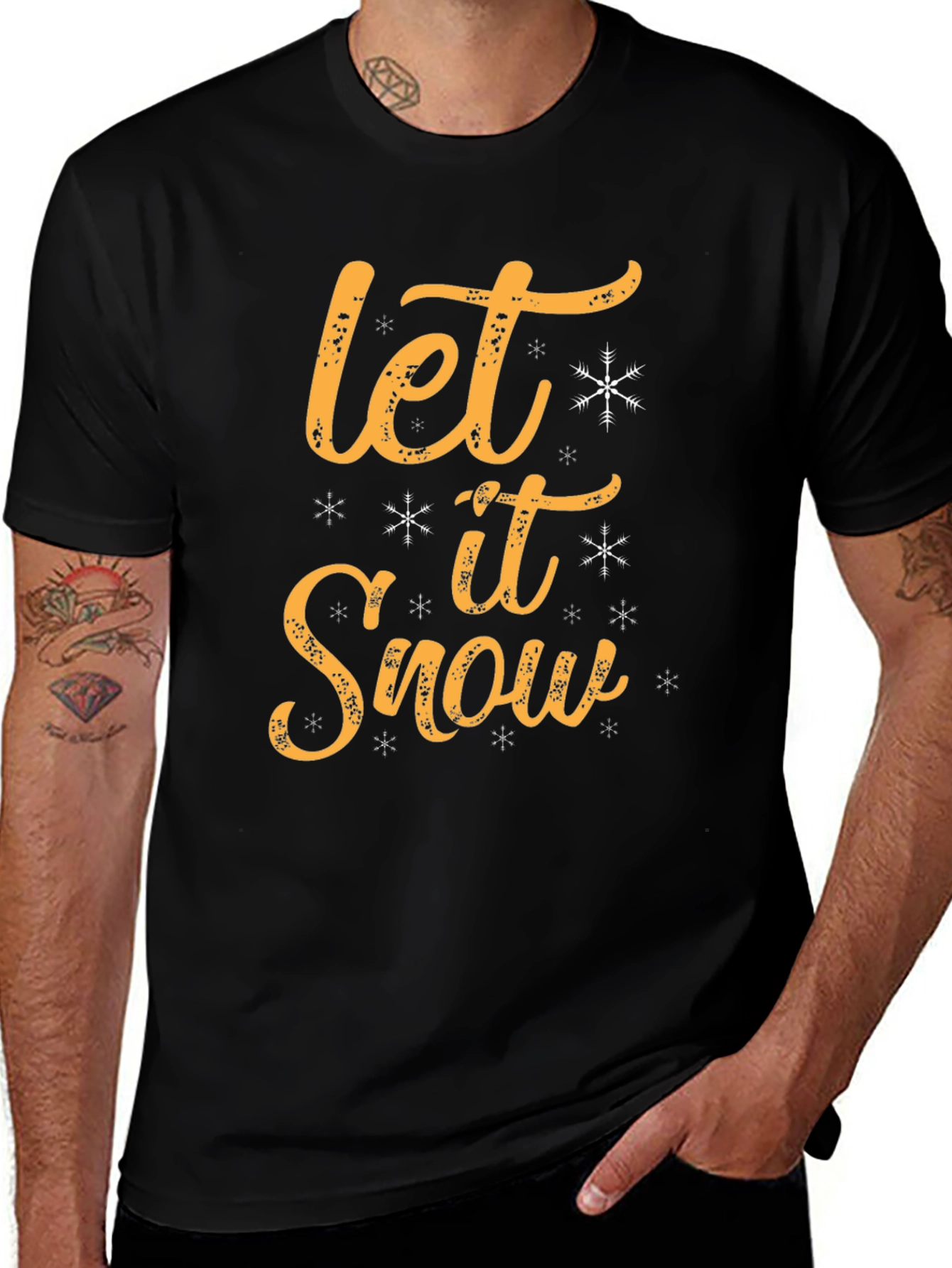 Variant 11 of Let It Snow Graphic Tee - Holiday Style