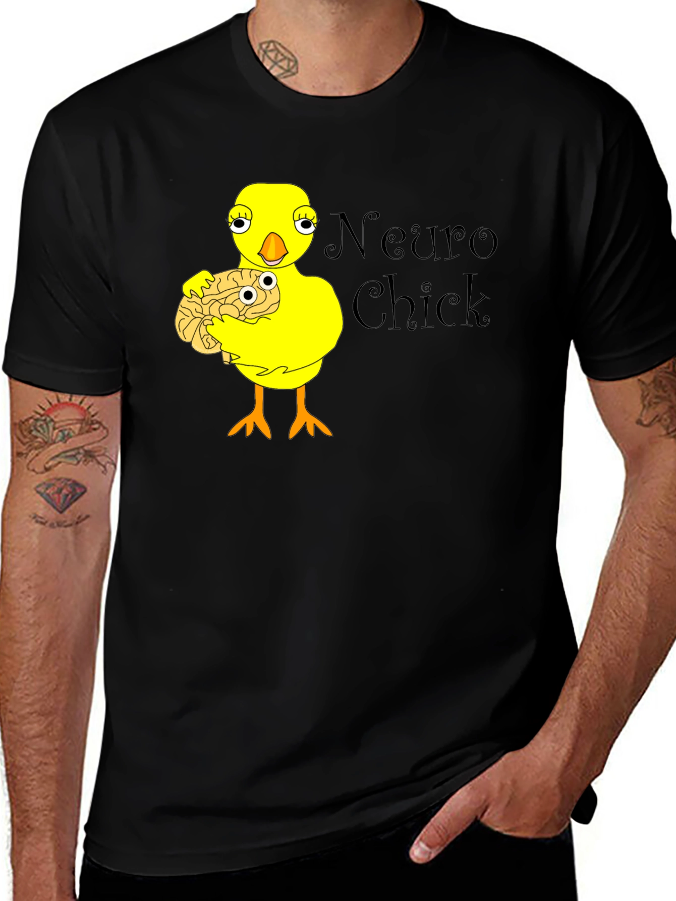 Neuro Chick Graphic T-Shirt - Brainy Humor Tee