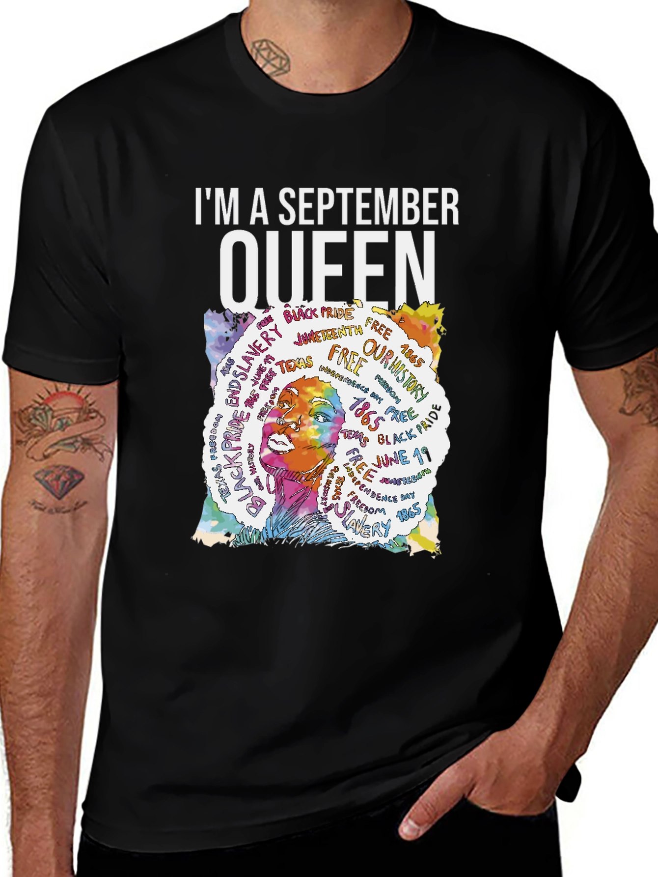 I'm A September Queen Black Pride T-Shirt
