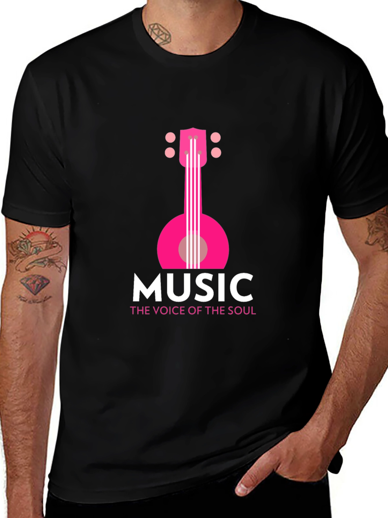 Variant 9 of Music Soul T-Shirt - Black