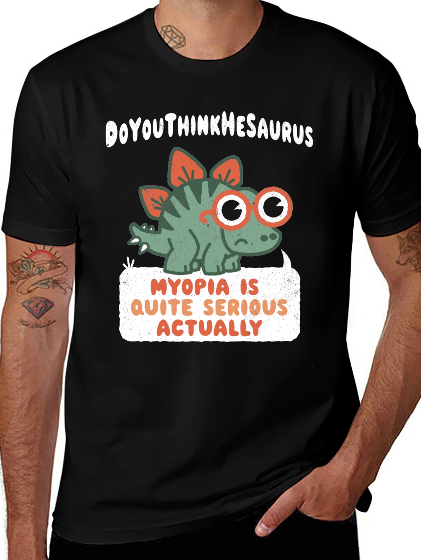 Doyouthinkhesaurus Myopia Dinosaur T-Shirt