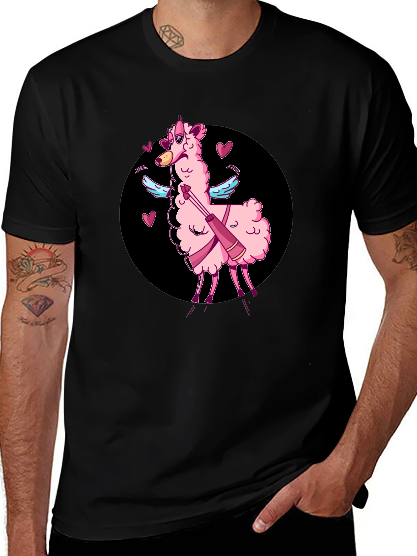 Cupid Llama T-Shirt - Valentine's Day