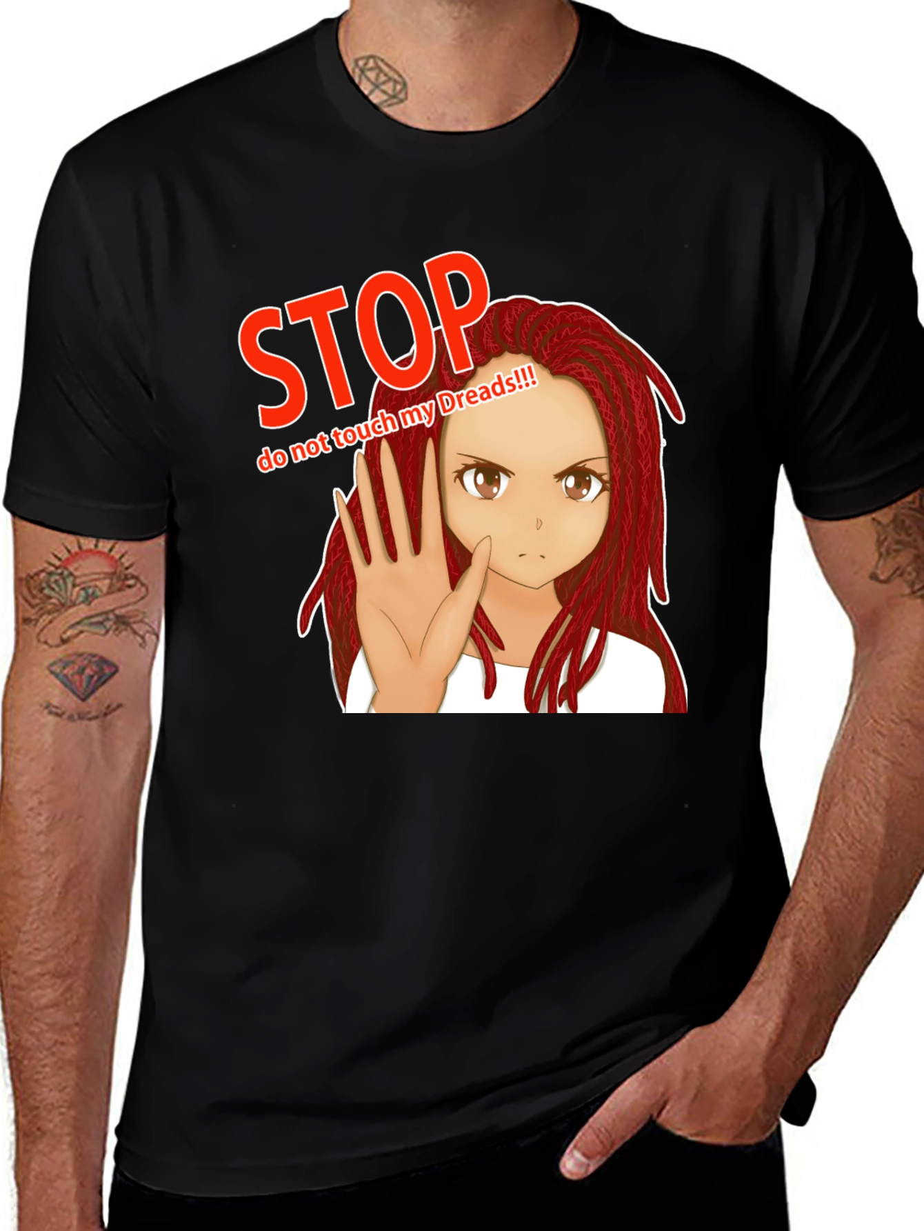 Variant 14 of Stop Do Not Touch My Dreads T-Shirt