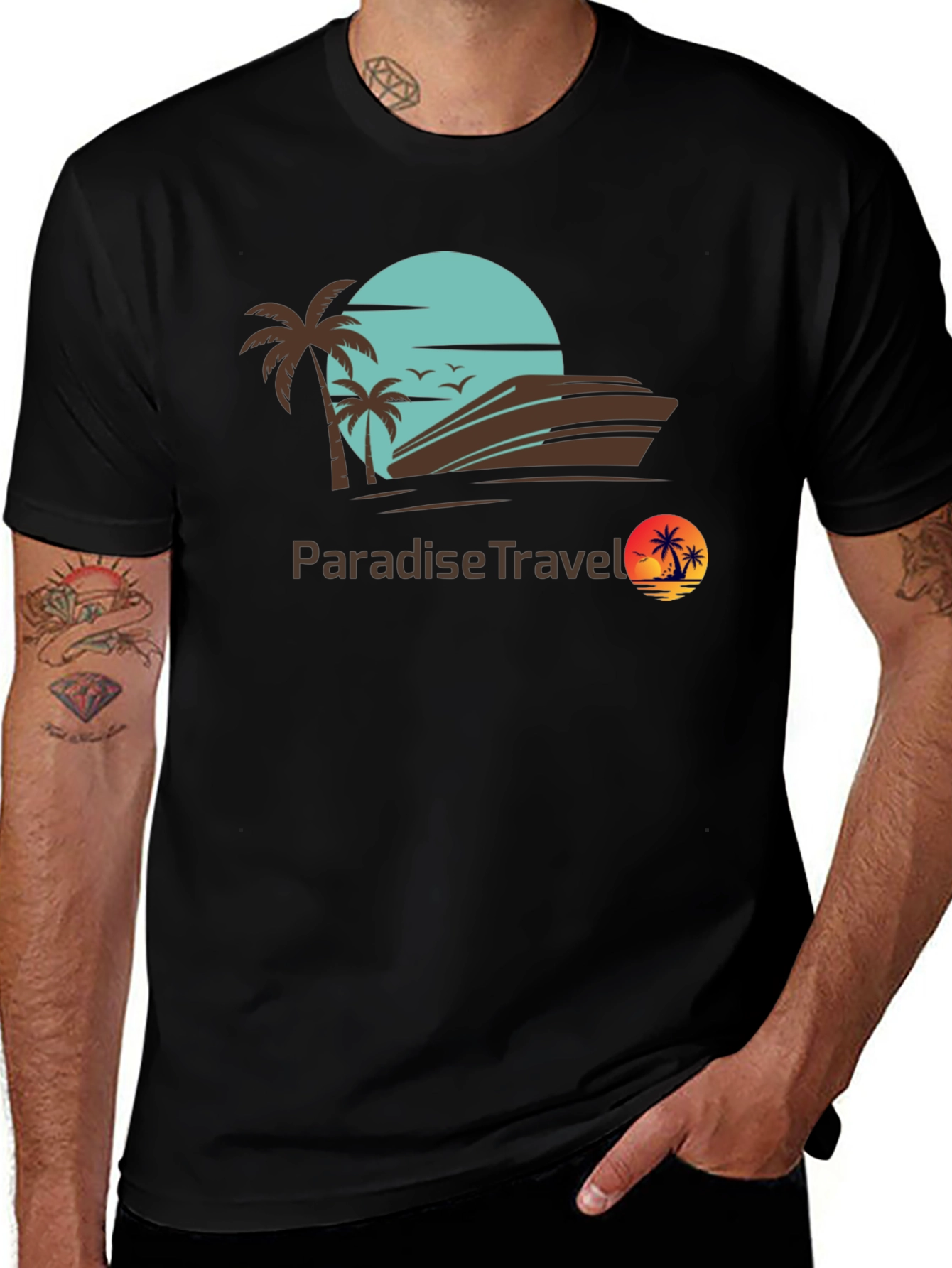 Variant 23 of Paradise Travel T-Shirt - Island Getaway