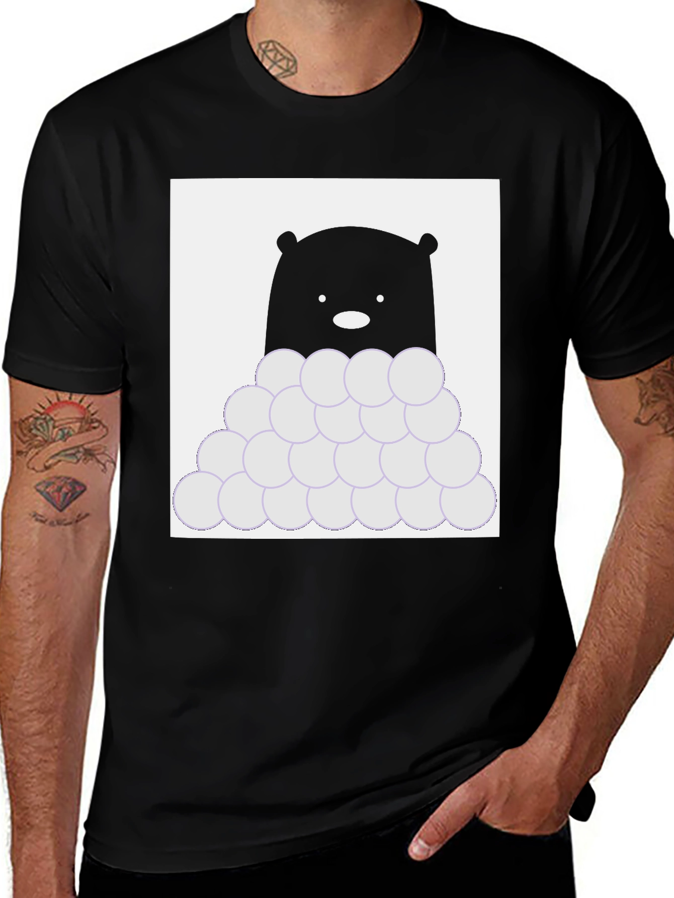Variant 4 of Cute Bear Bubble Tee - Unique Graphic T-Shirt