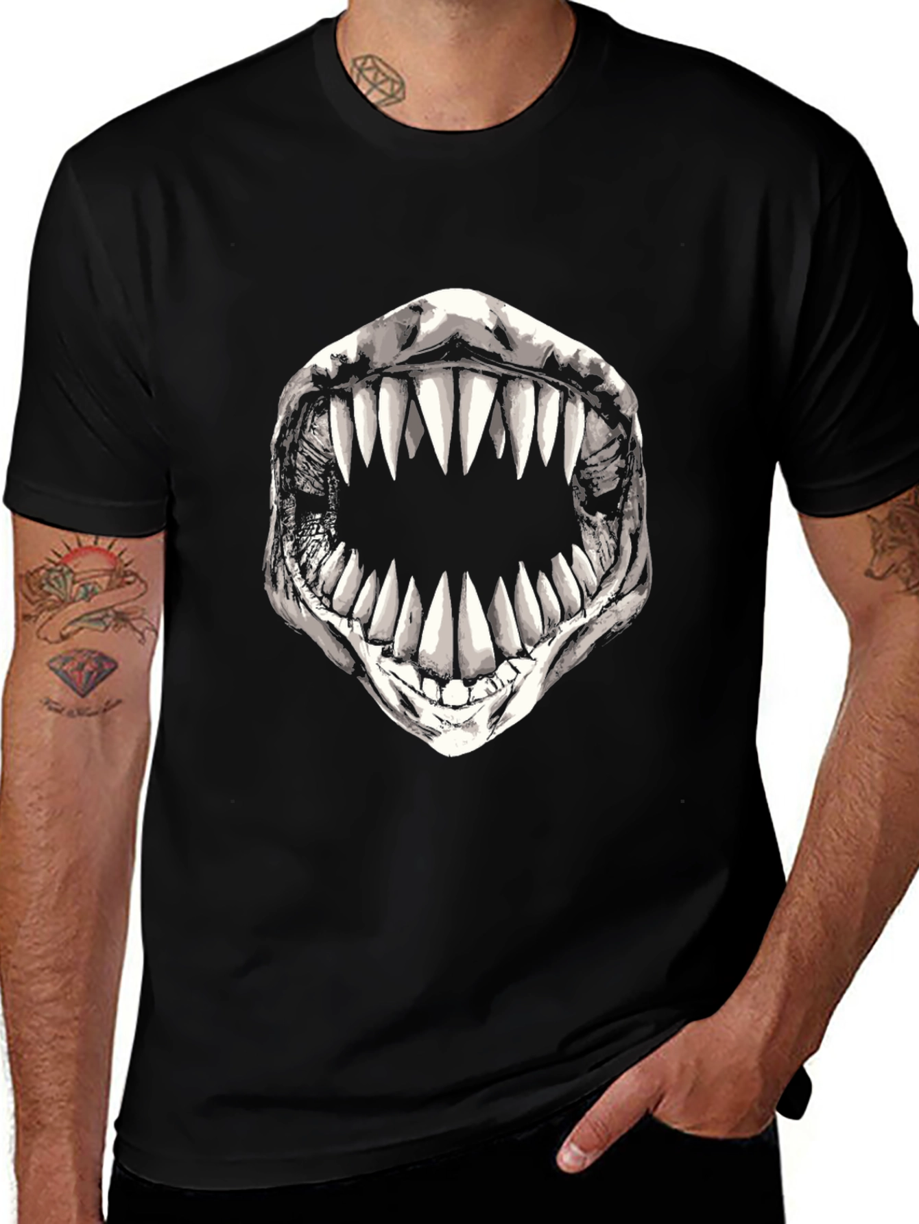Variant 23 of Monster Mouth Graphic Tee - Black