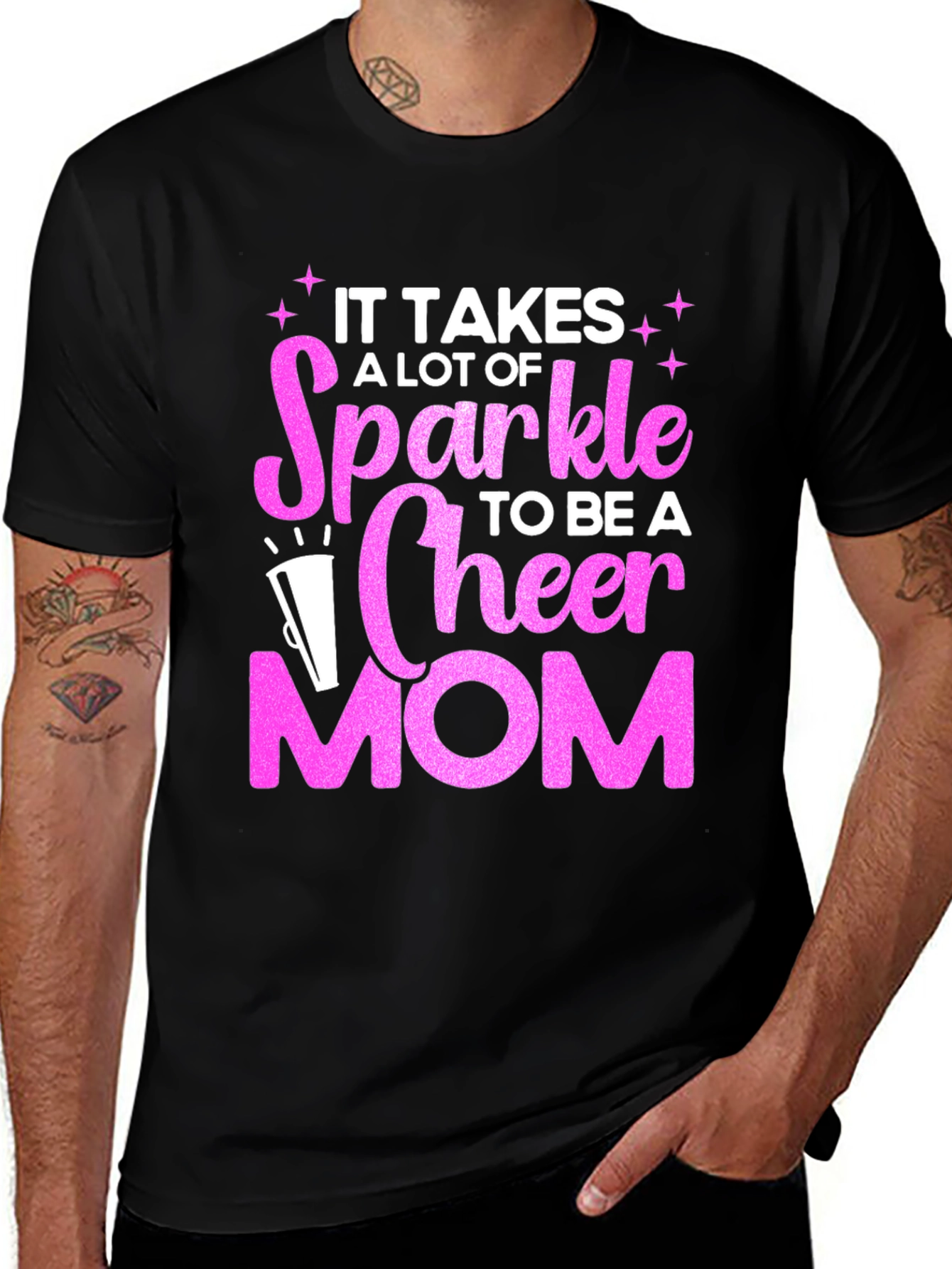 Variant 28 of Sparkle Cheer Mom Graphic T-Shirt