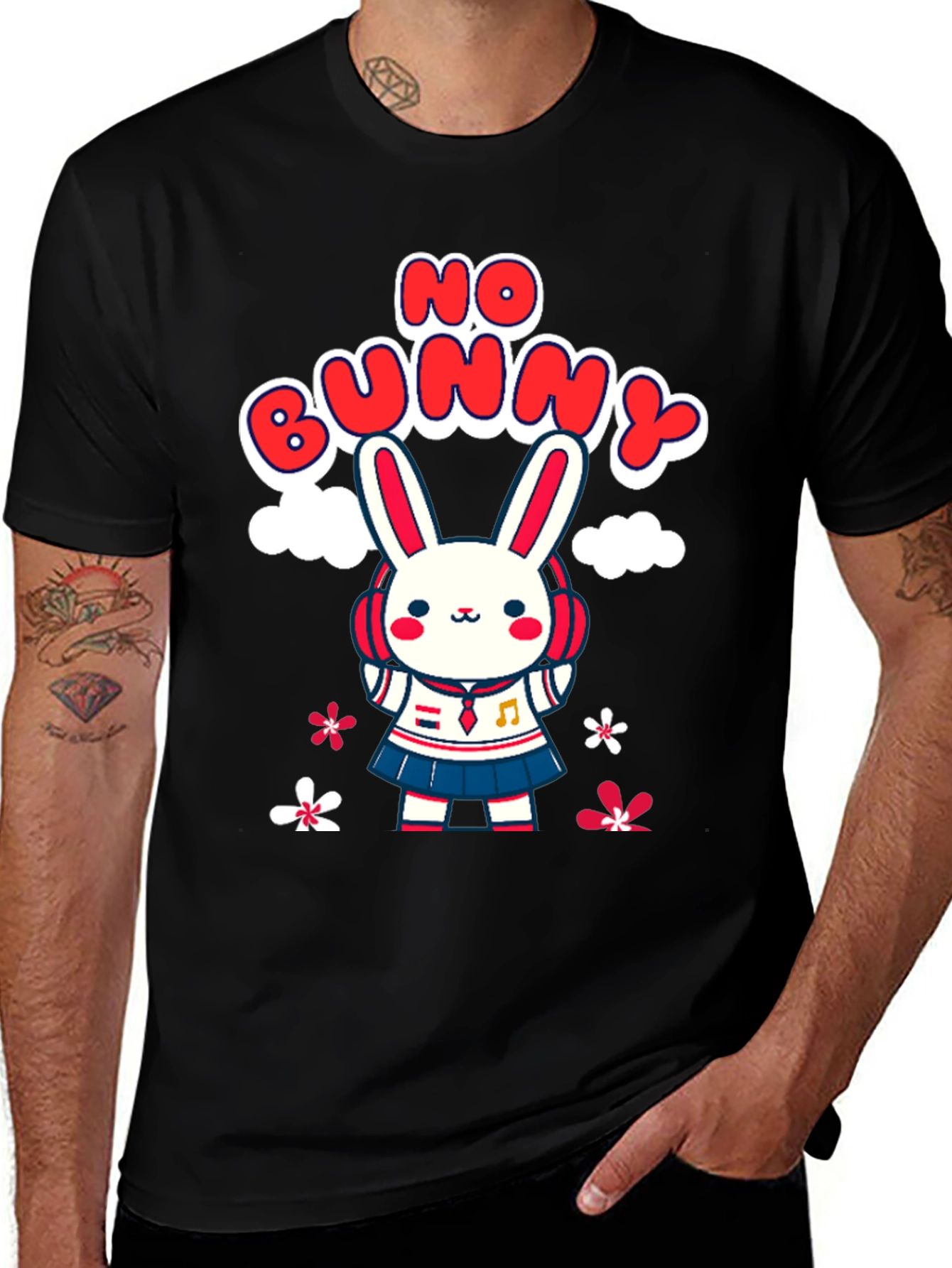 Variant 26 of No Bunny T-Shirt: Kawaii Anime Style