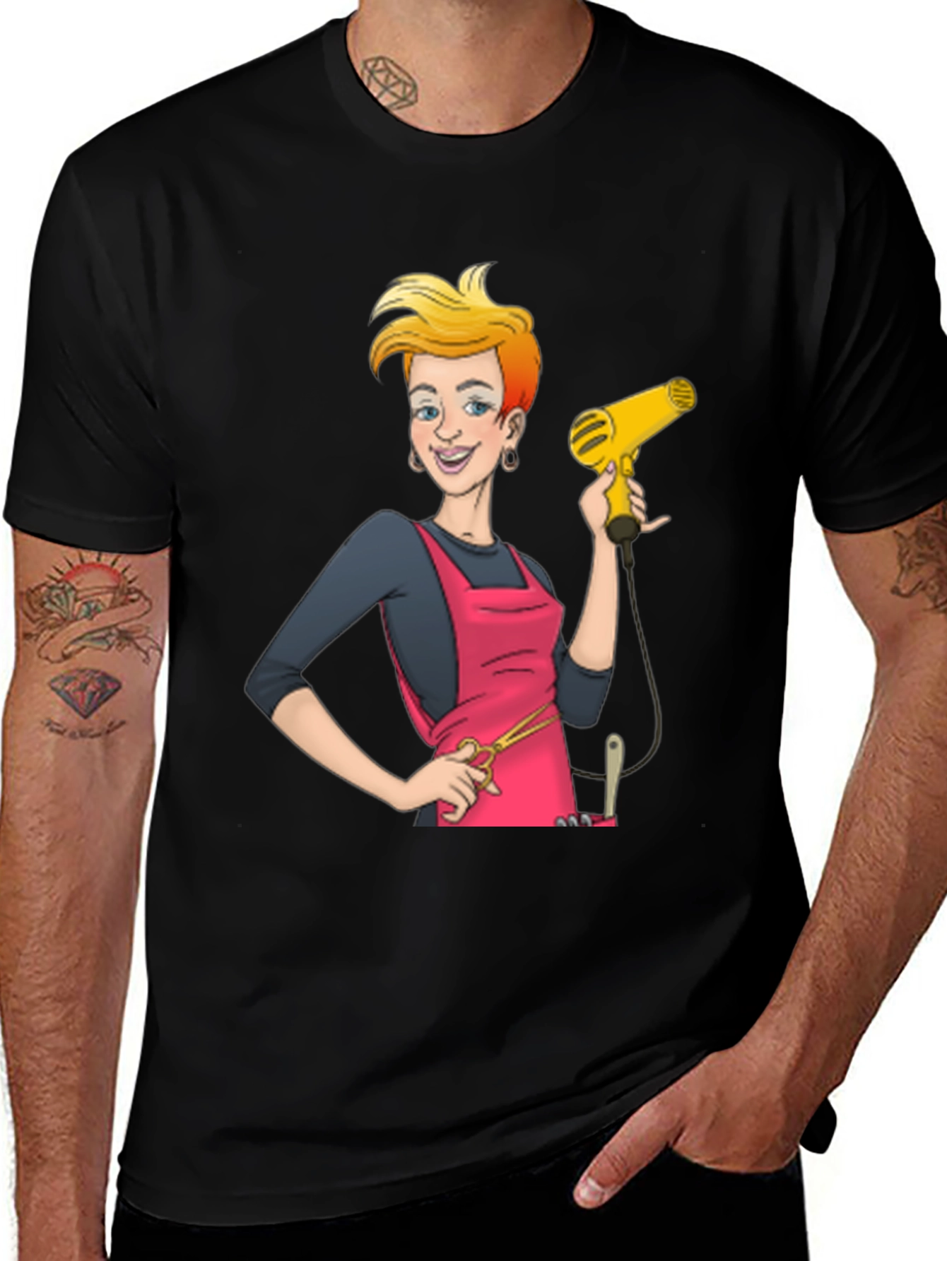 Barber Cartoon Graphic Tee