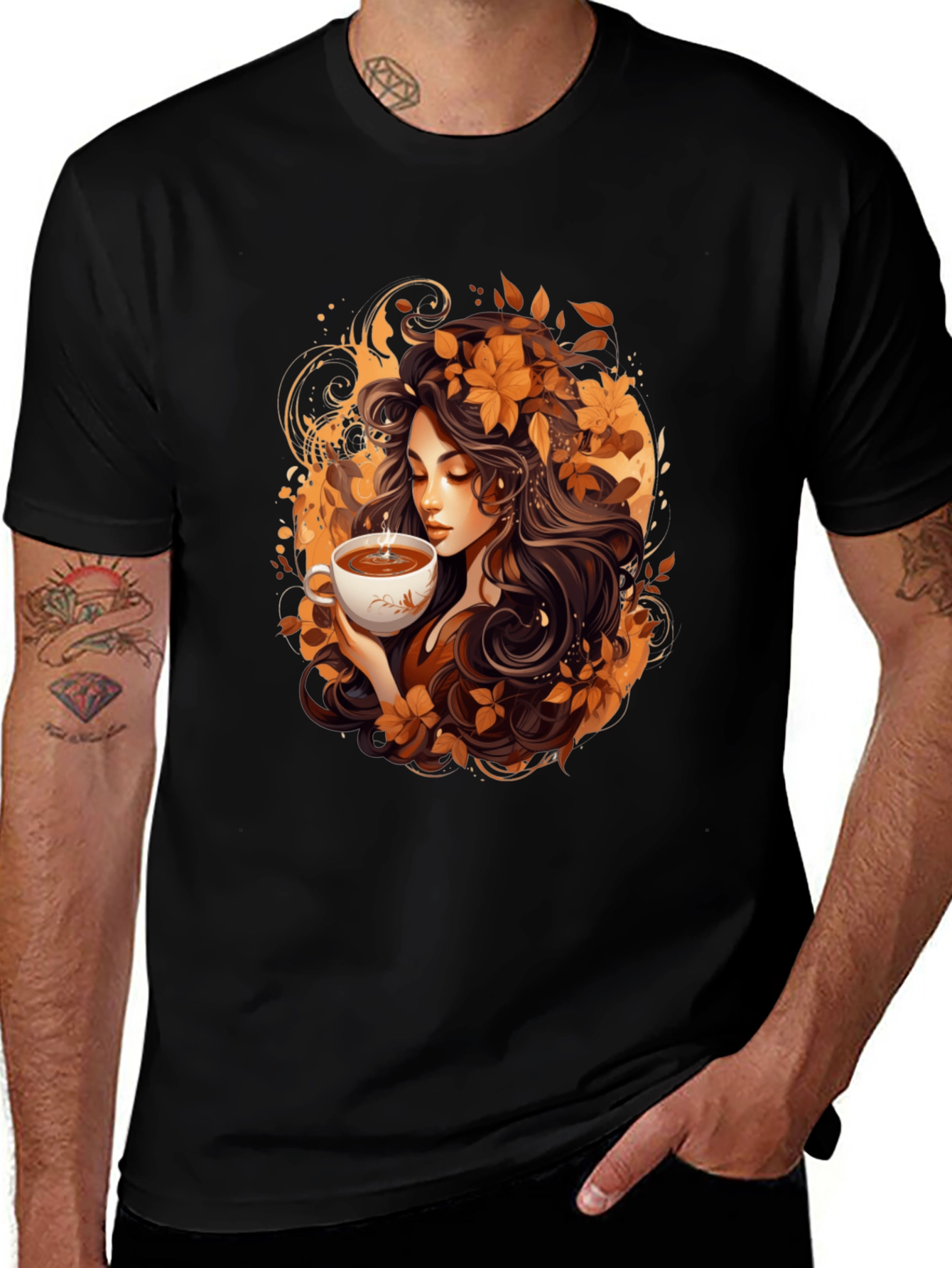 Variant 18 of Autumn Woman Coffee T-Shirt