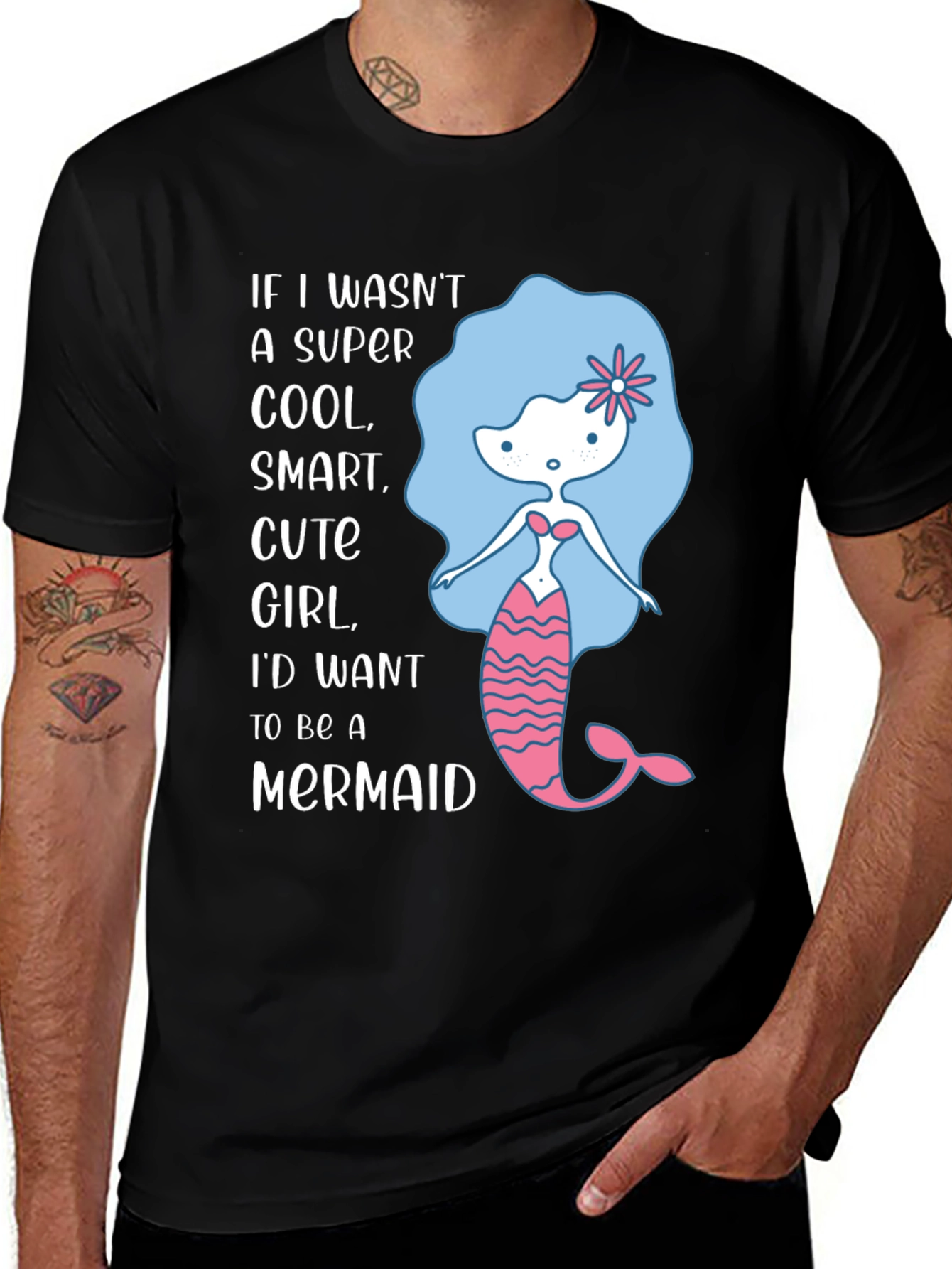Super Cool Mermaid Girl T-Shirt