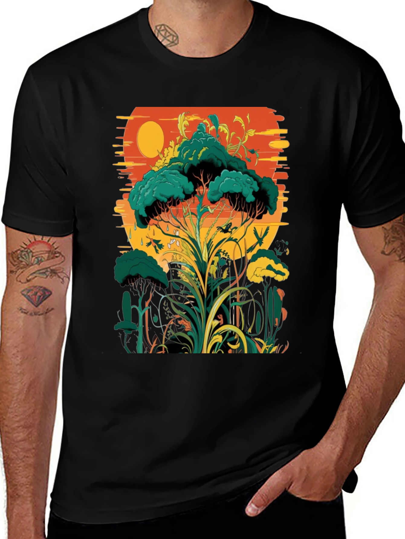 Variant 15 of Nature Art Graphic Tee - Unique Tree Design