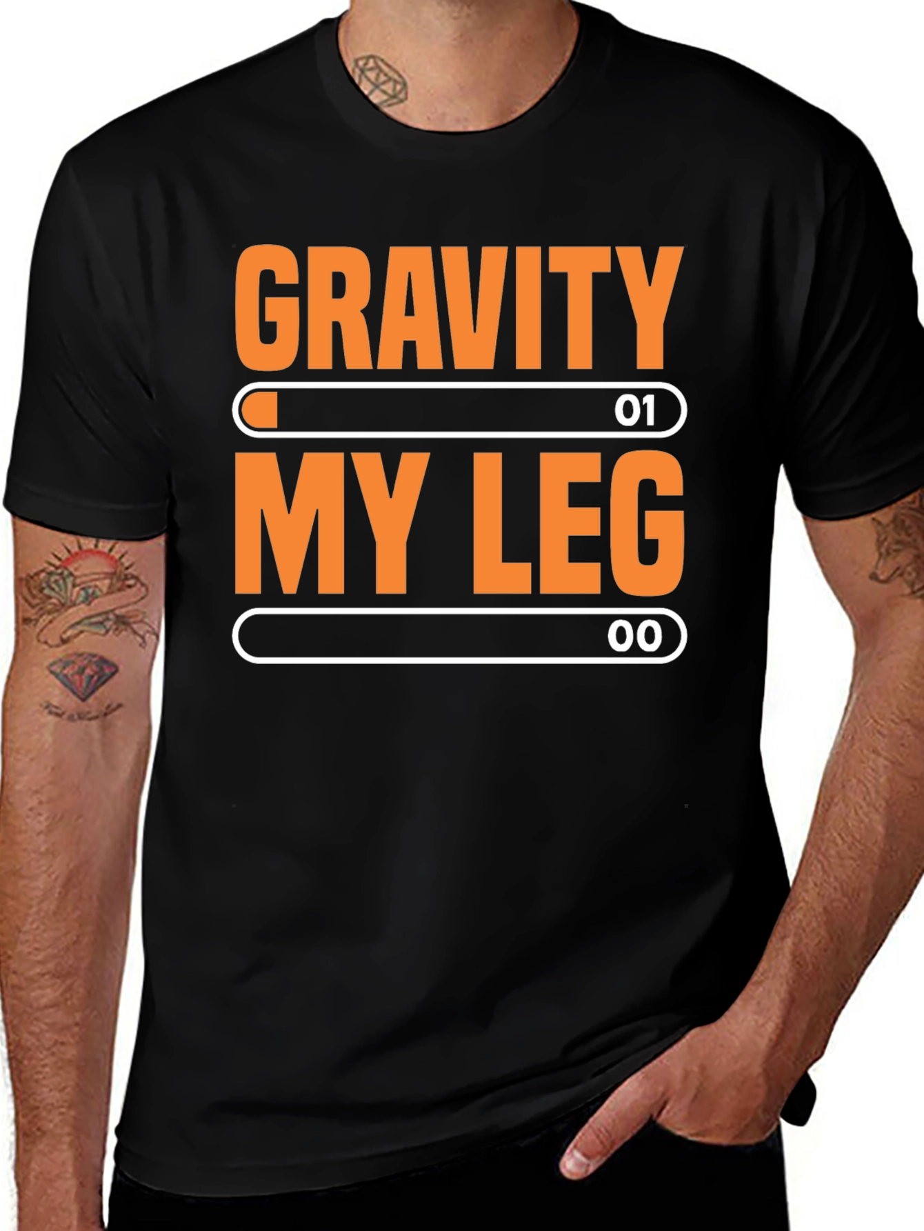 Variant 9 of Gravity My Leg T-Shirt - Funny Broken Leg Recovery Tee