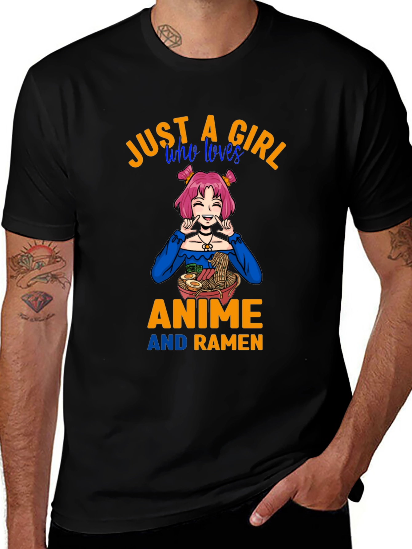 Variant 27 of Anime & Ramen Girl Graphic T-Shirt