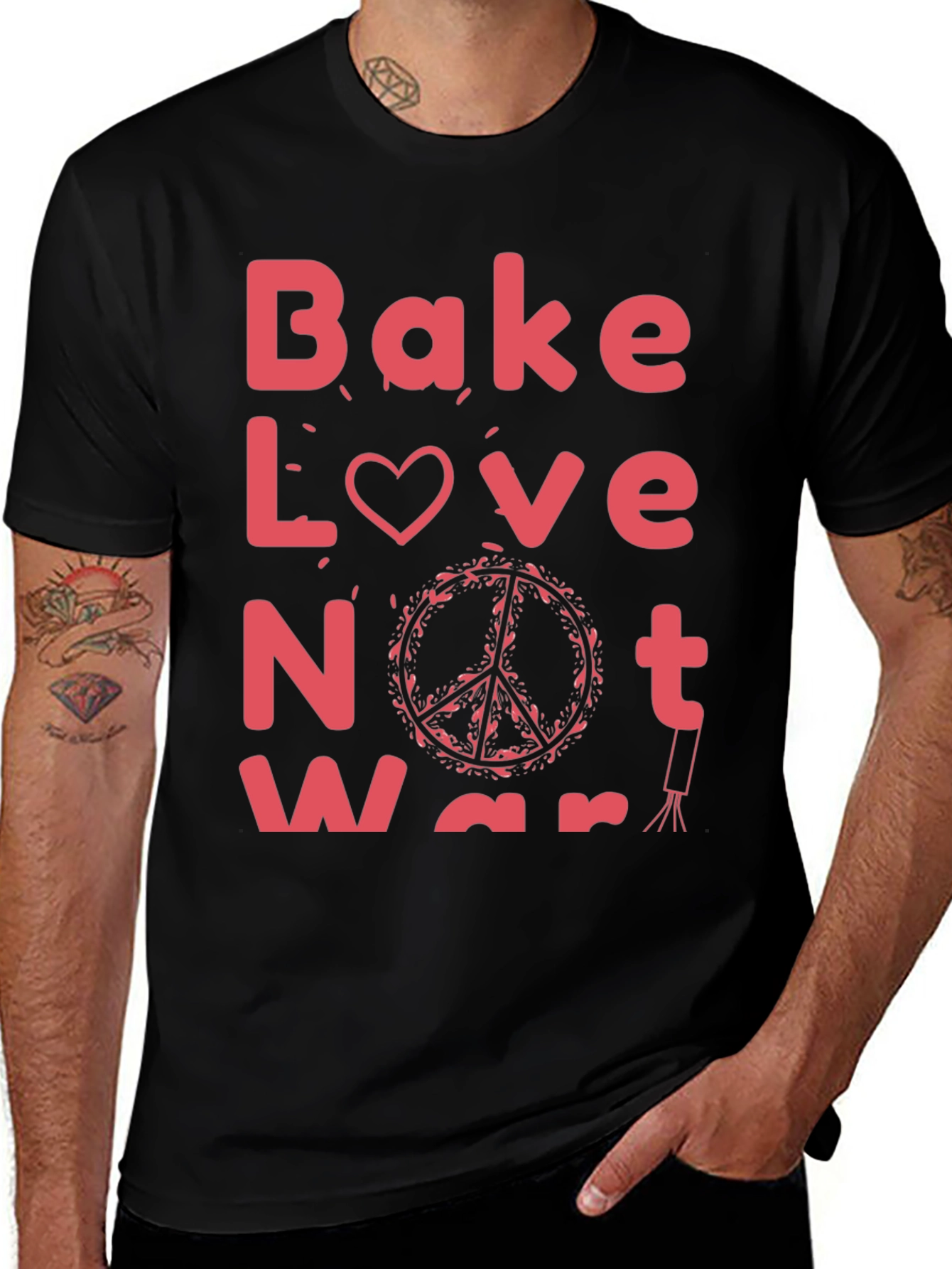 Variant 17 of Bake Love Not War Graphic Tee