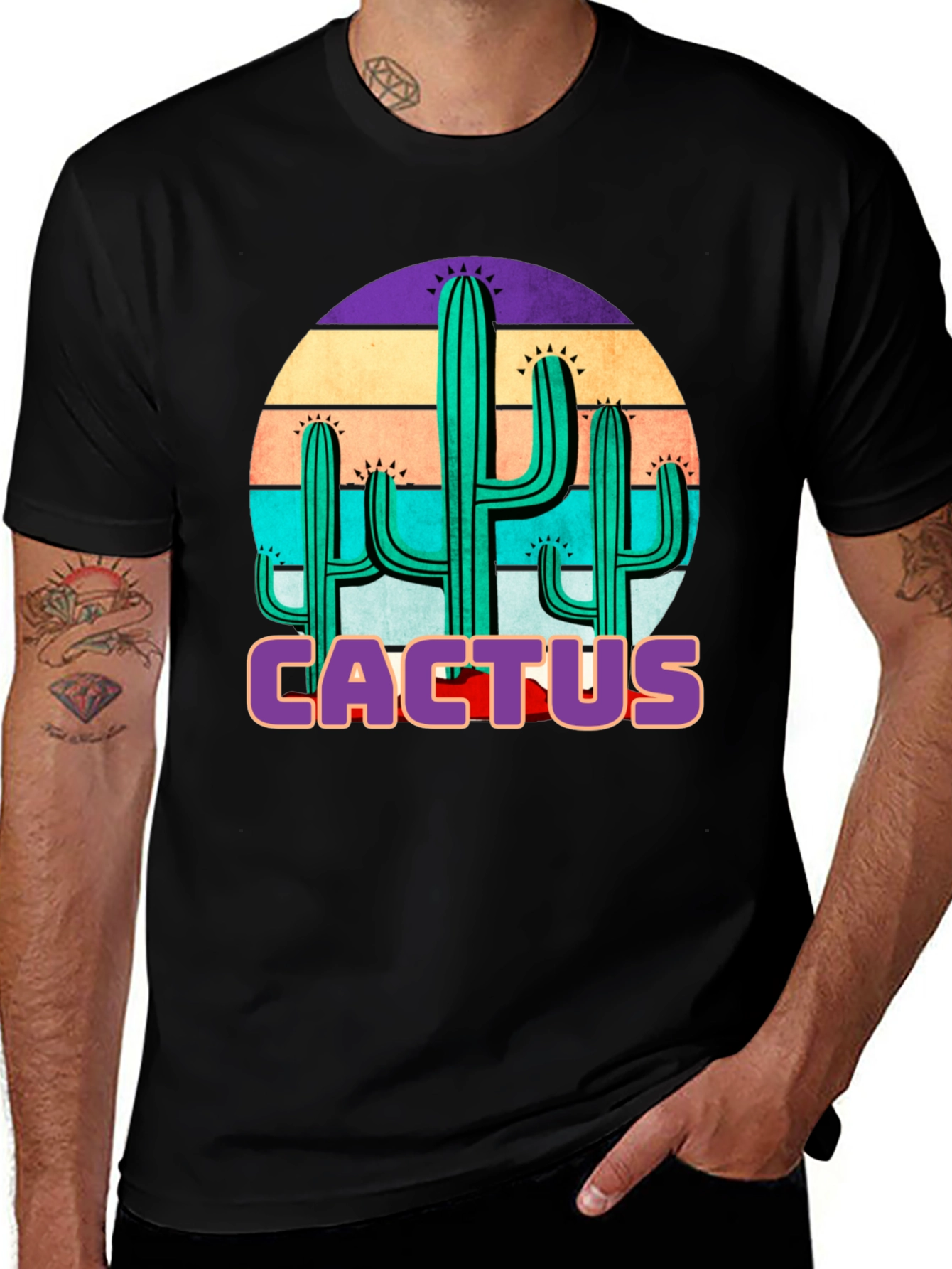 Variant 15 of Cactus Graphic Tee - Retro Desert Vibes