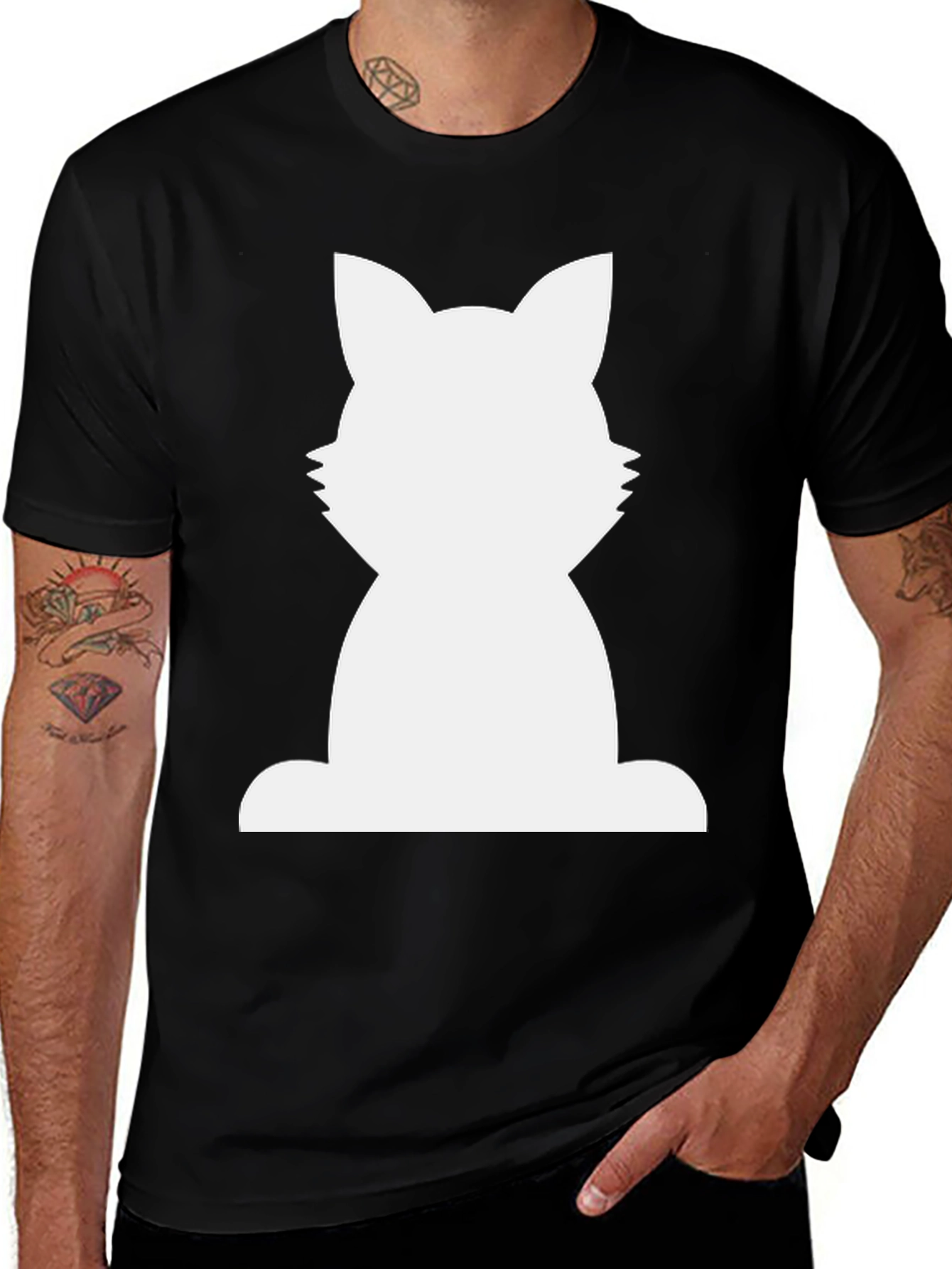 Variant 24 of Fox Graphic Print Black T-Shirt
