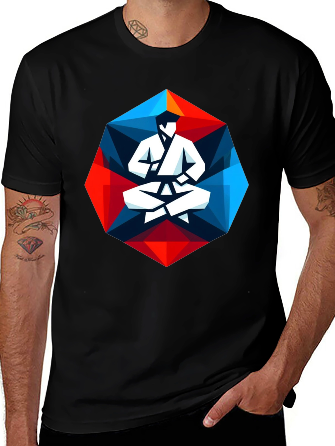 Variant 17 of Geometric Karate T-Shirt