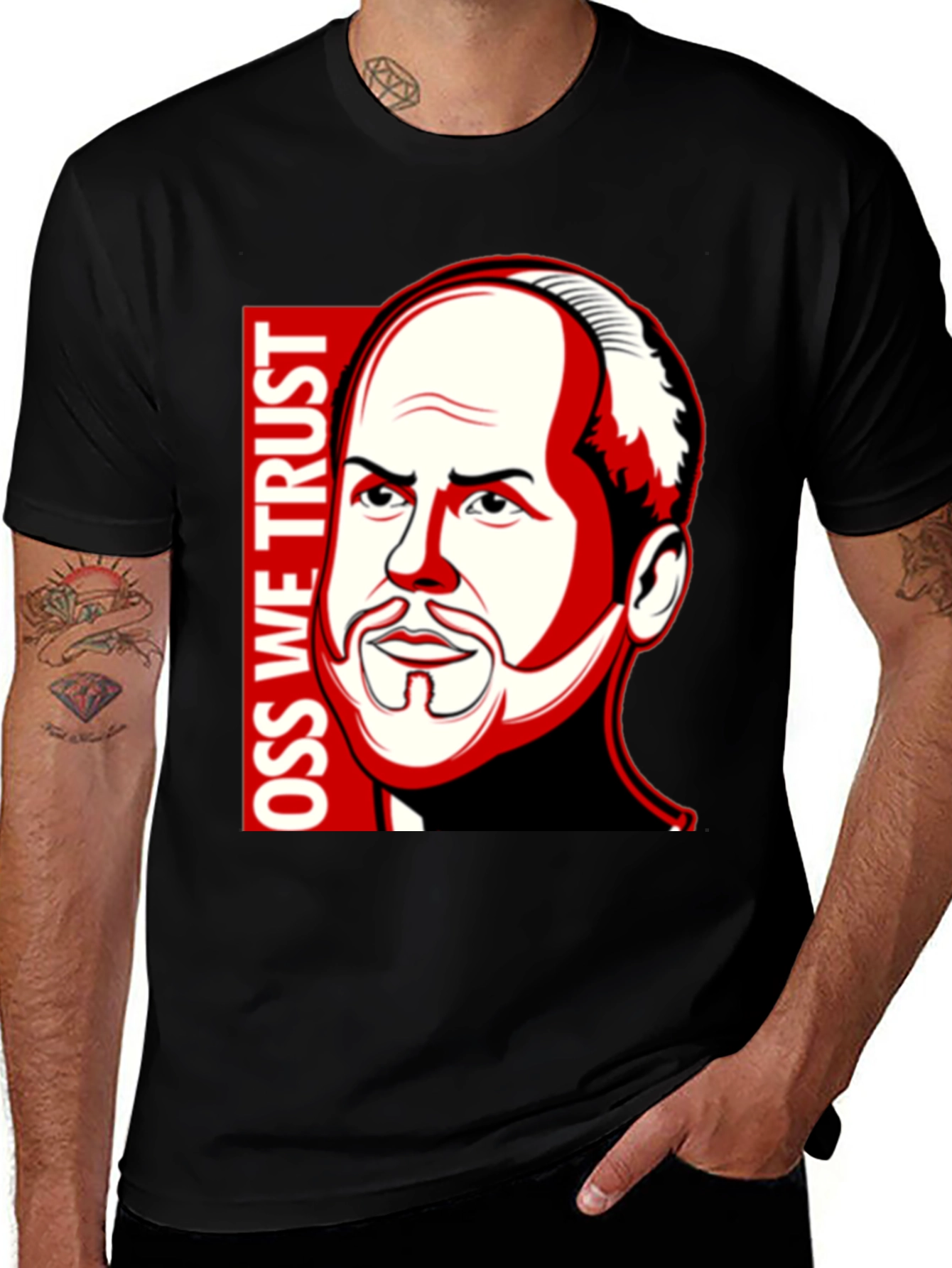 Variant 14 of OSS We Trust Graphic Black T-Shirt