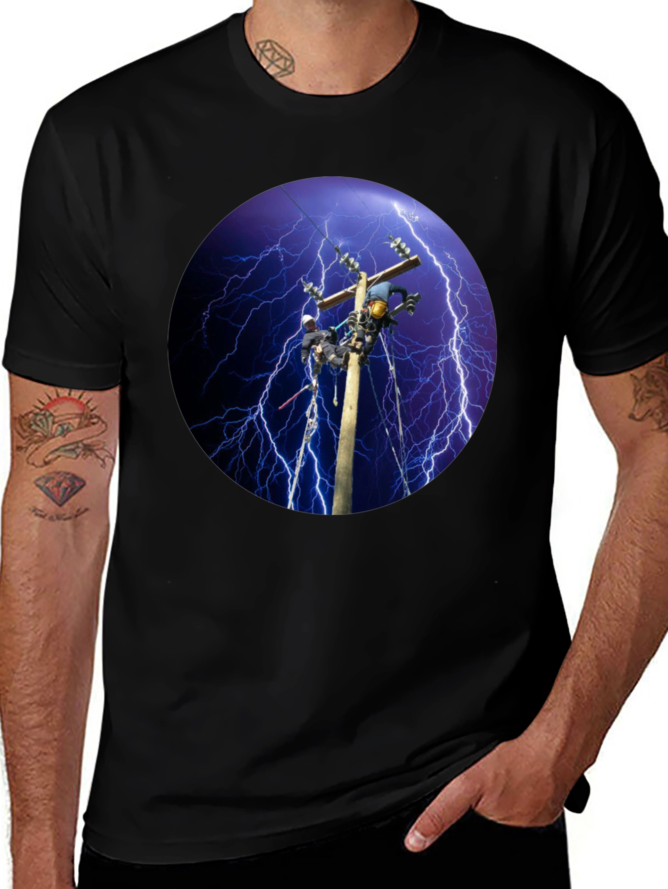 Variant 10 of Electricians Lightning T-Shirt