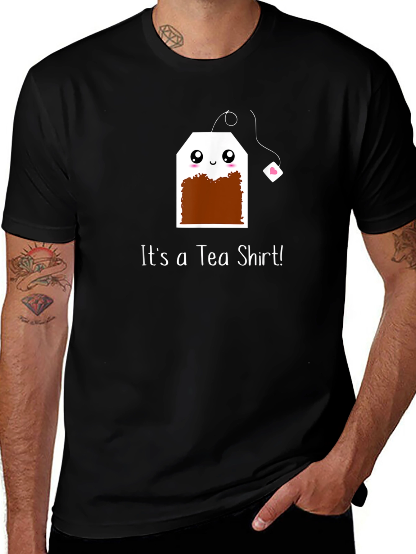 It's a Tea Shirt Black Crewneck