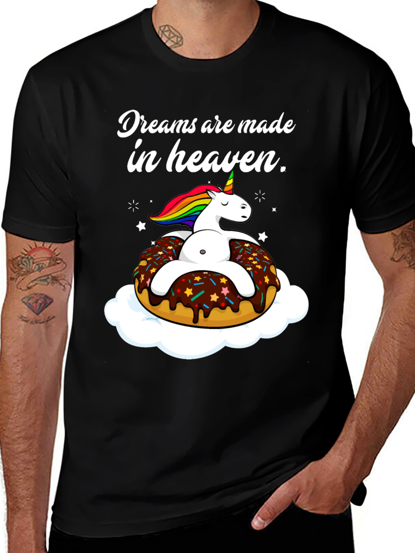Variant 26 of Unicorn Dreams T-Shirt - Donut & Cloud Design