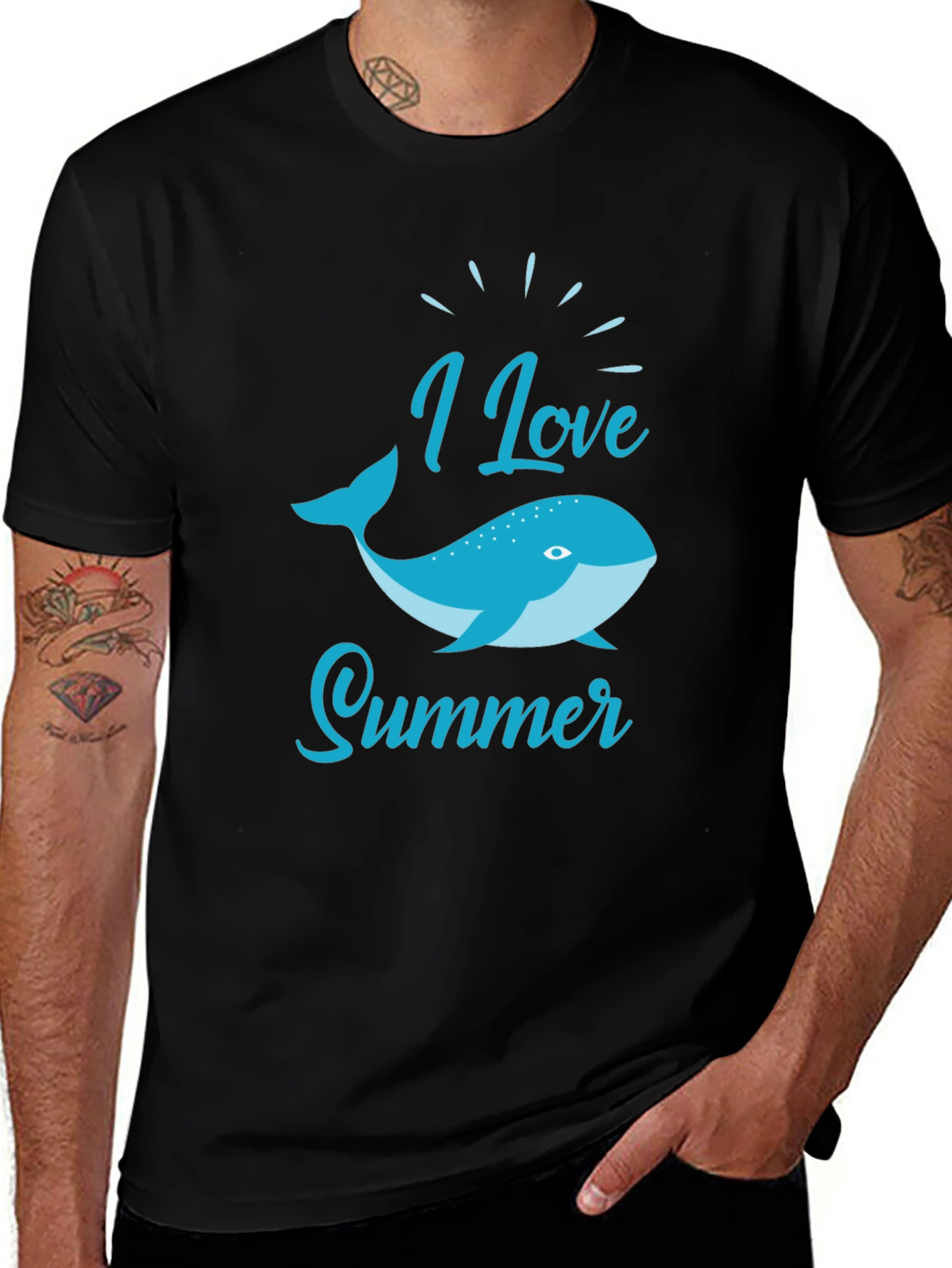 Variant 6 of I Love Summer Whale T-Shirt
