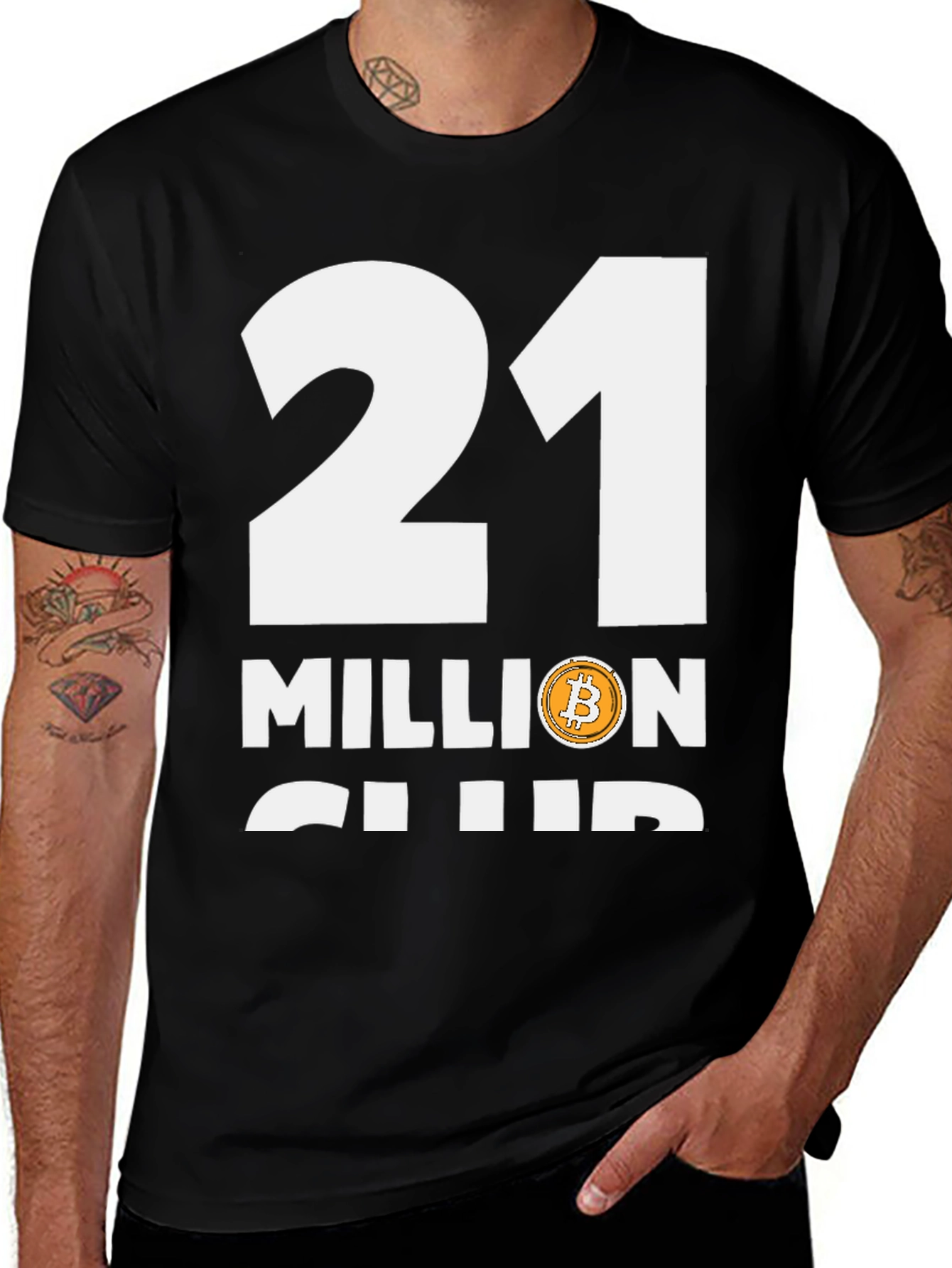 Variant 17 of 21 Million Club Bitcoin Graphic Tee - Crypto Enthusiast