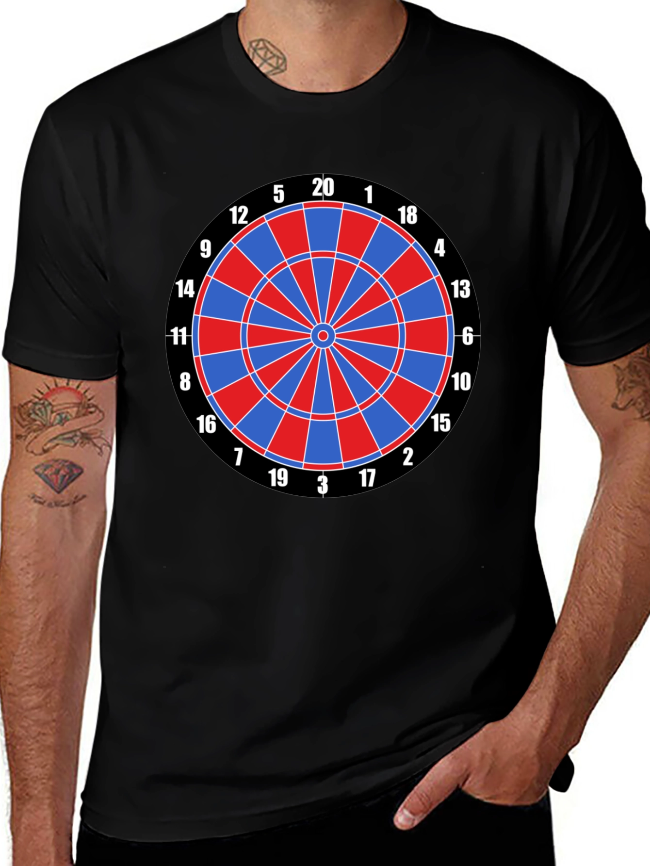 Variant 10 of Dartboard T-Shirt Novelty Tee