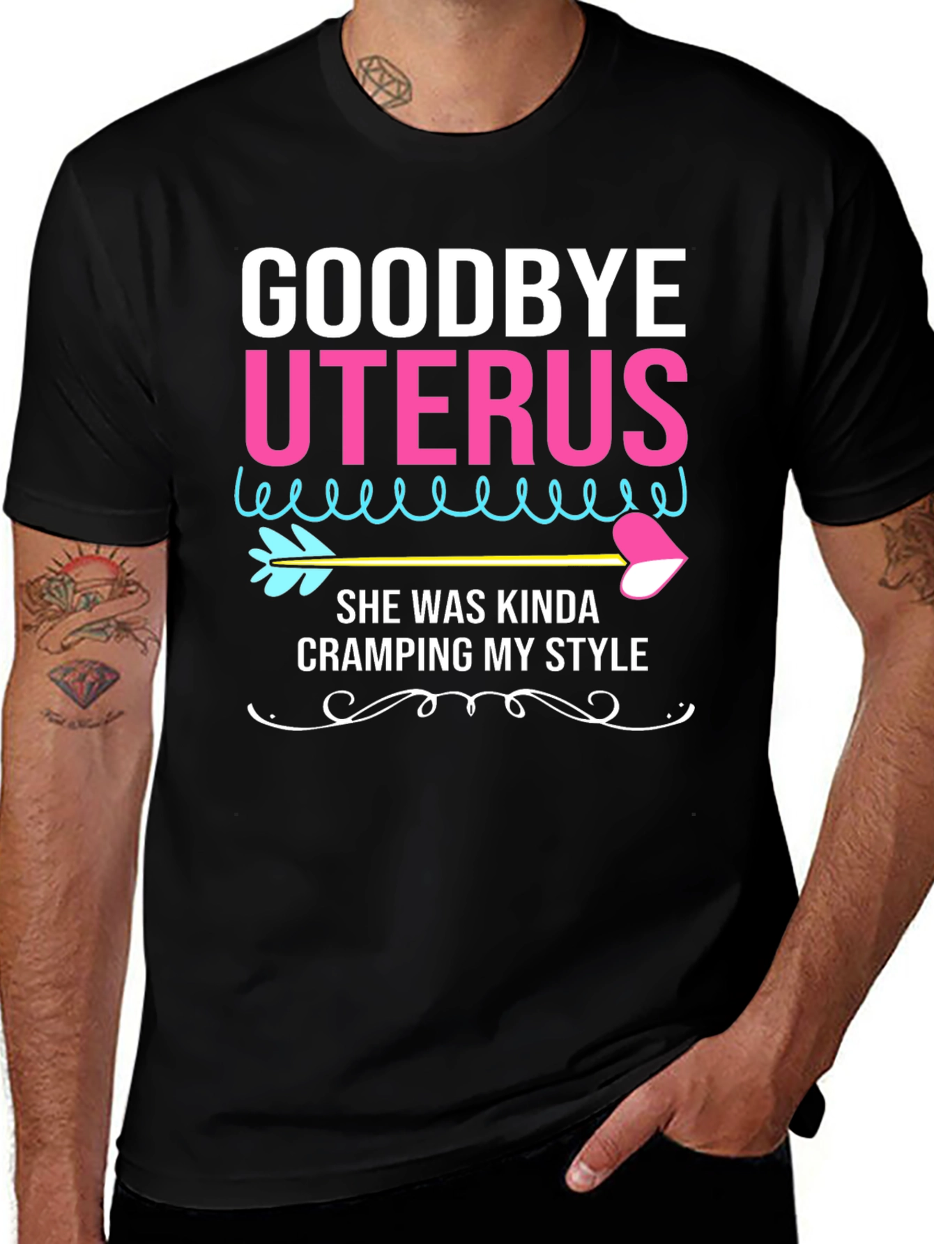 Variant 12 of Goodbye Uterus Humor Graphic Tee