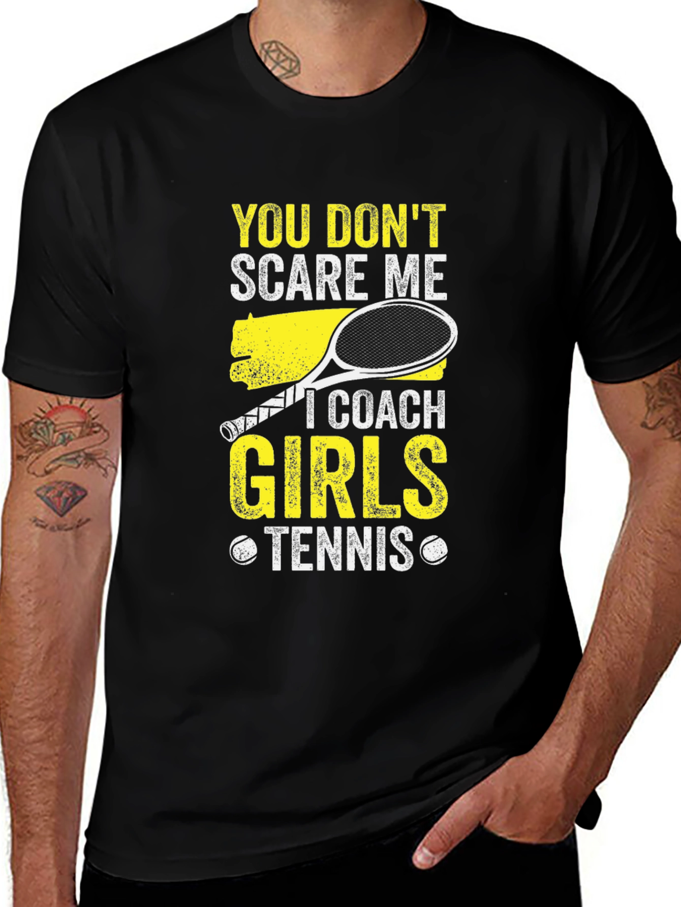 Variant 16 of Girls Tennis Coach T-Shirt - Funny Graphic Tee
