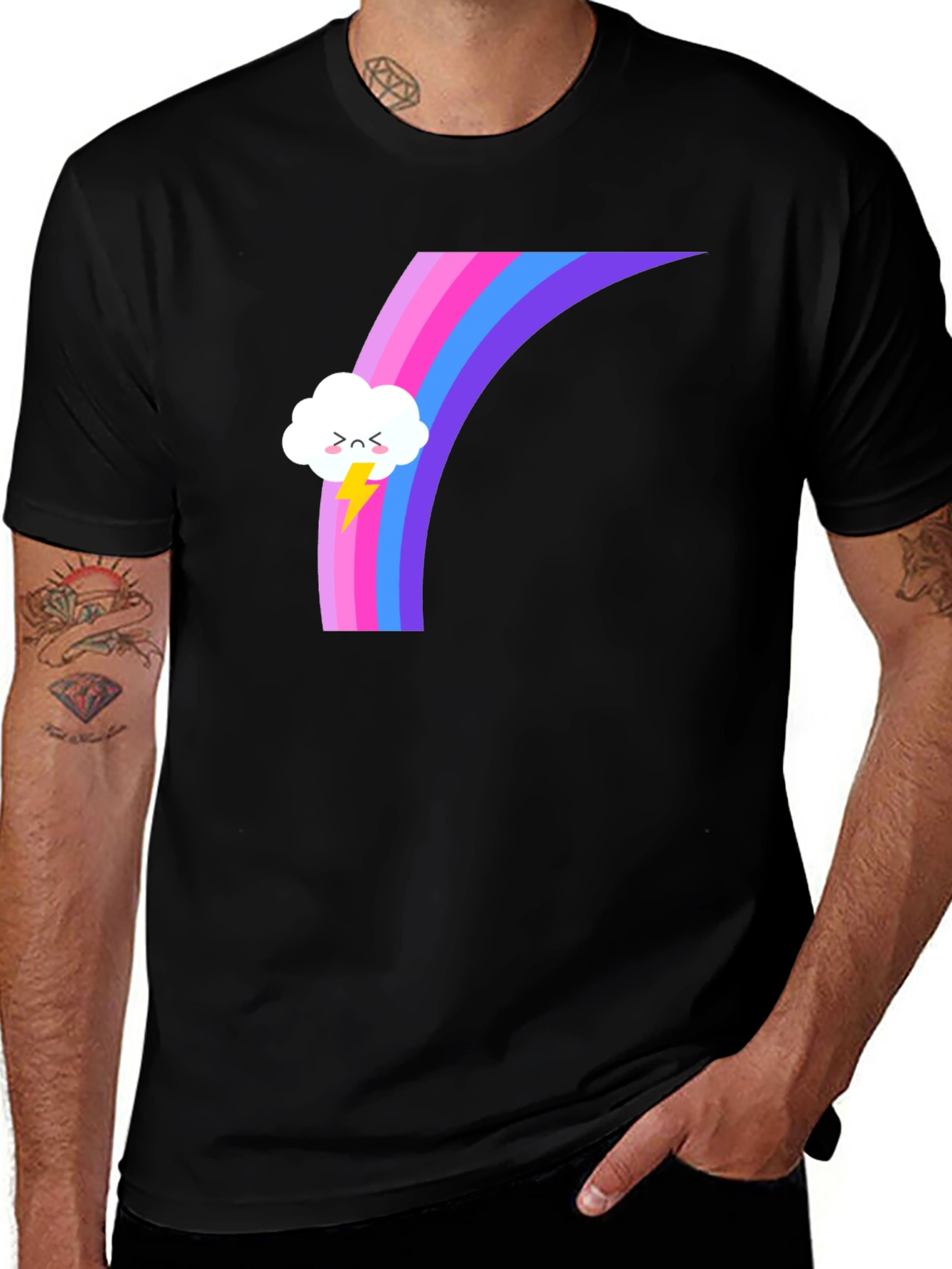 Variant 26 of Rainbow Cloud T-Shirt - Stylish and Unique Design