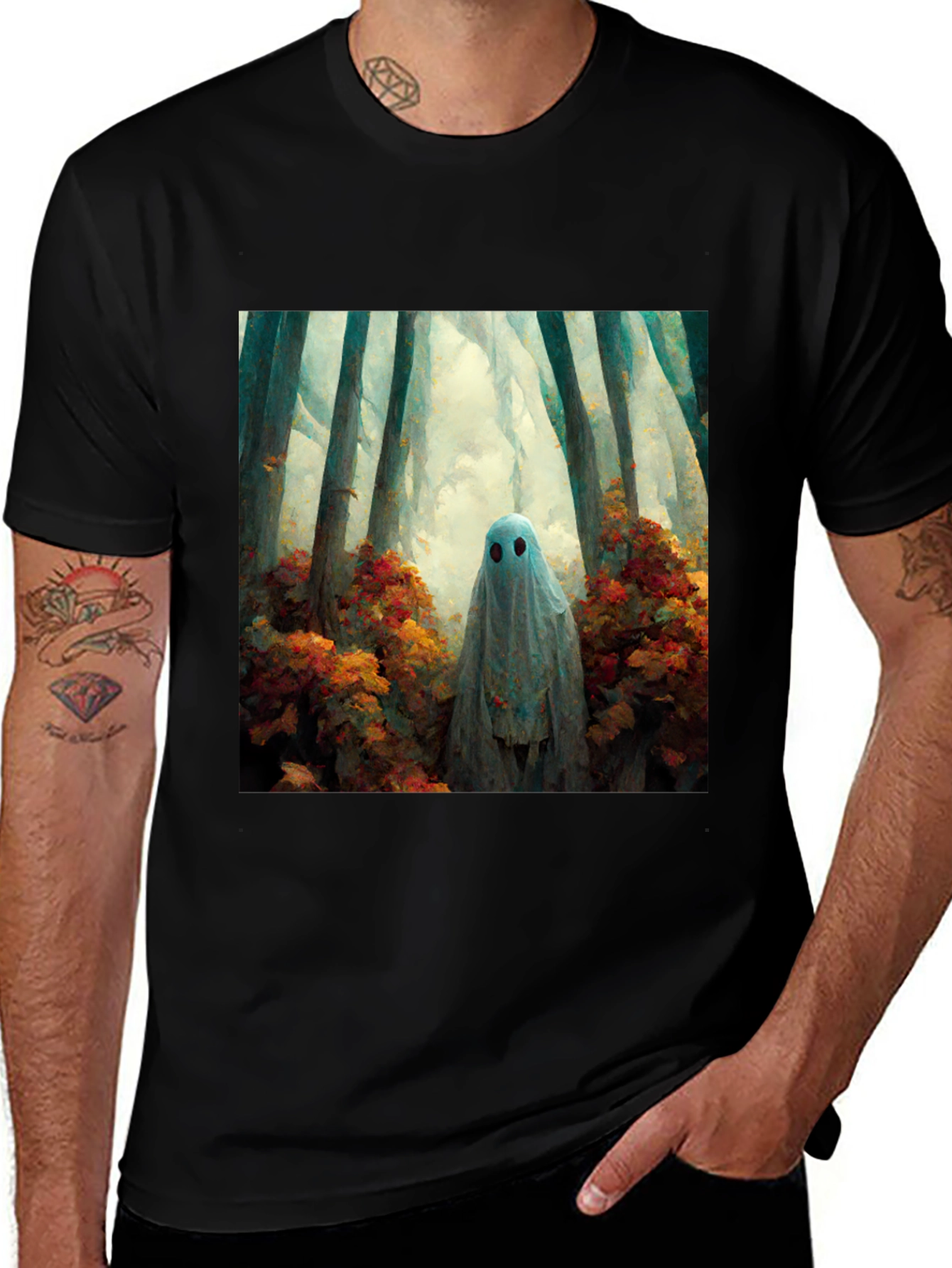 Variant 30 of Ghost in the Woods Graphic Tee