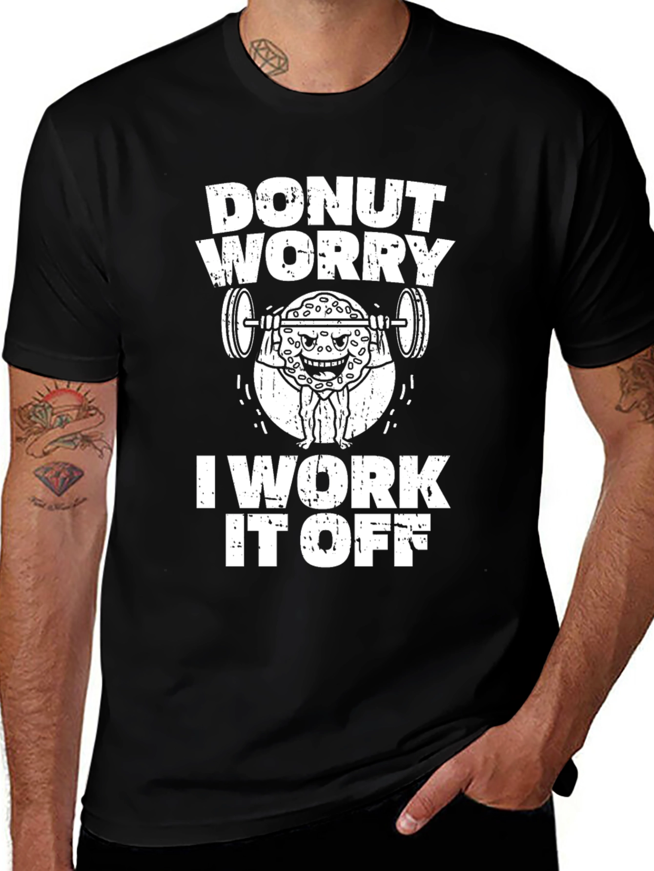Variant 18 of Donut Worry Workout Graphic Tee