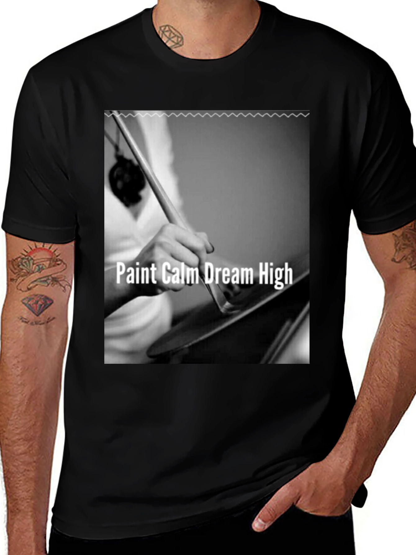 Variant 9 of Paint Calm Dream High Black T-Shirt
