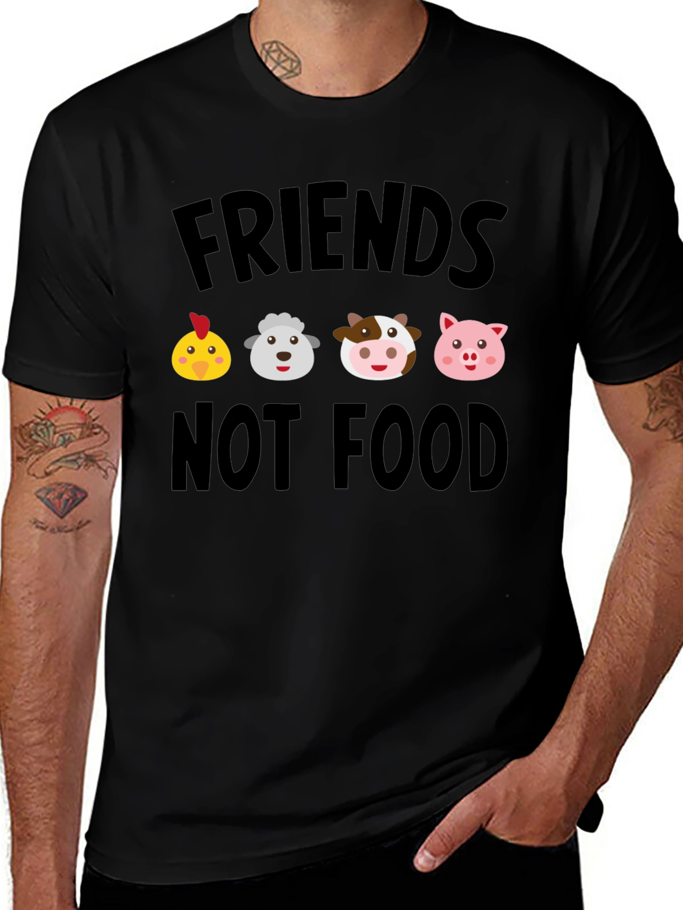Friends Not Food Vegan Graphic T-Shirt