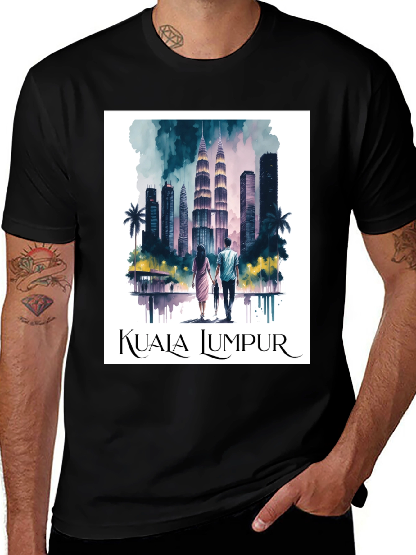 Kuala Lumpur T-Shirt - City Skyline Graphic Tee