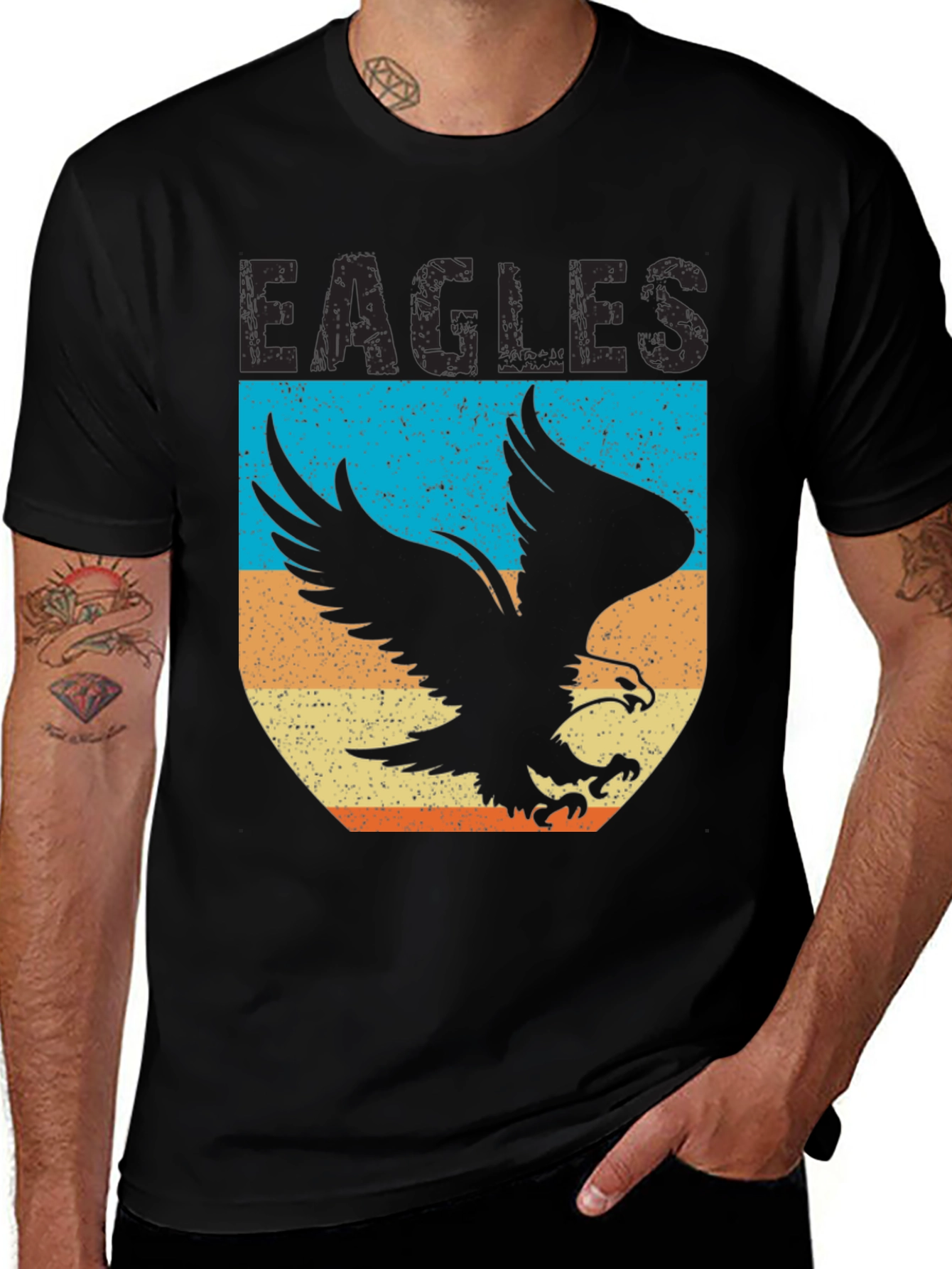 Variant 25 of Eagles Graphic Print T-Shirt Retro Design