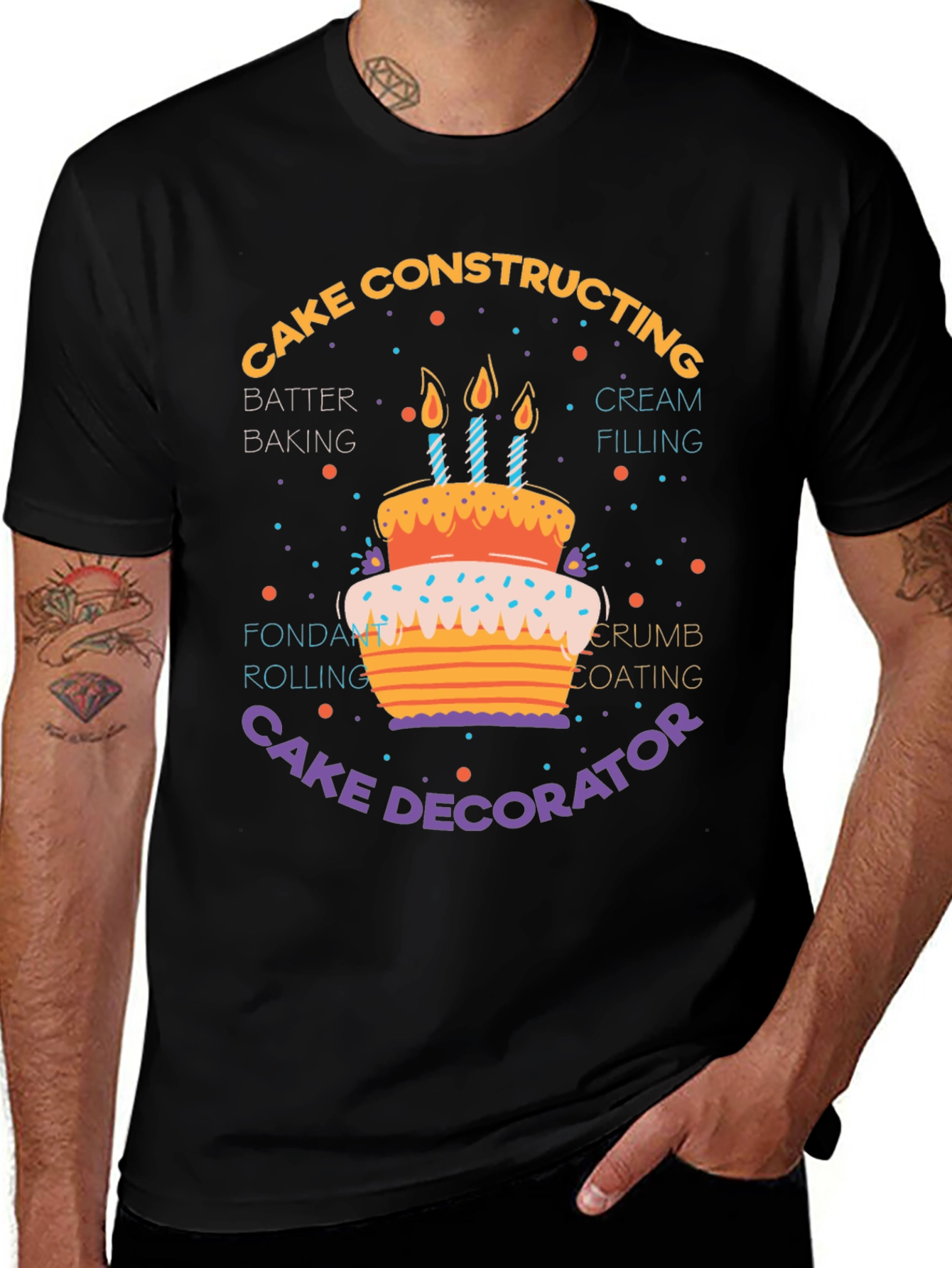 Cake Decorator Constructing T-Shirt