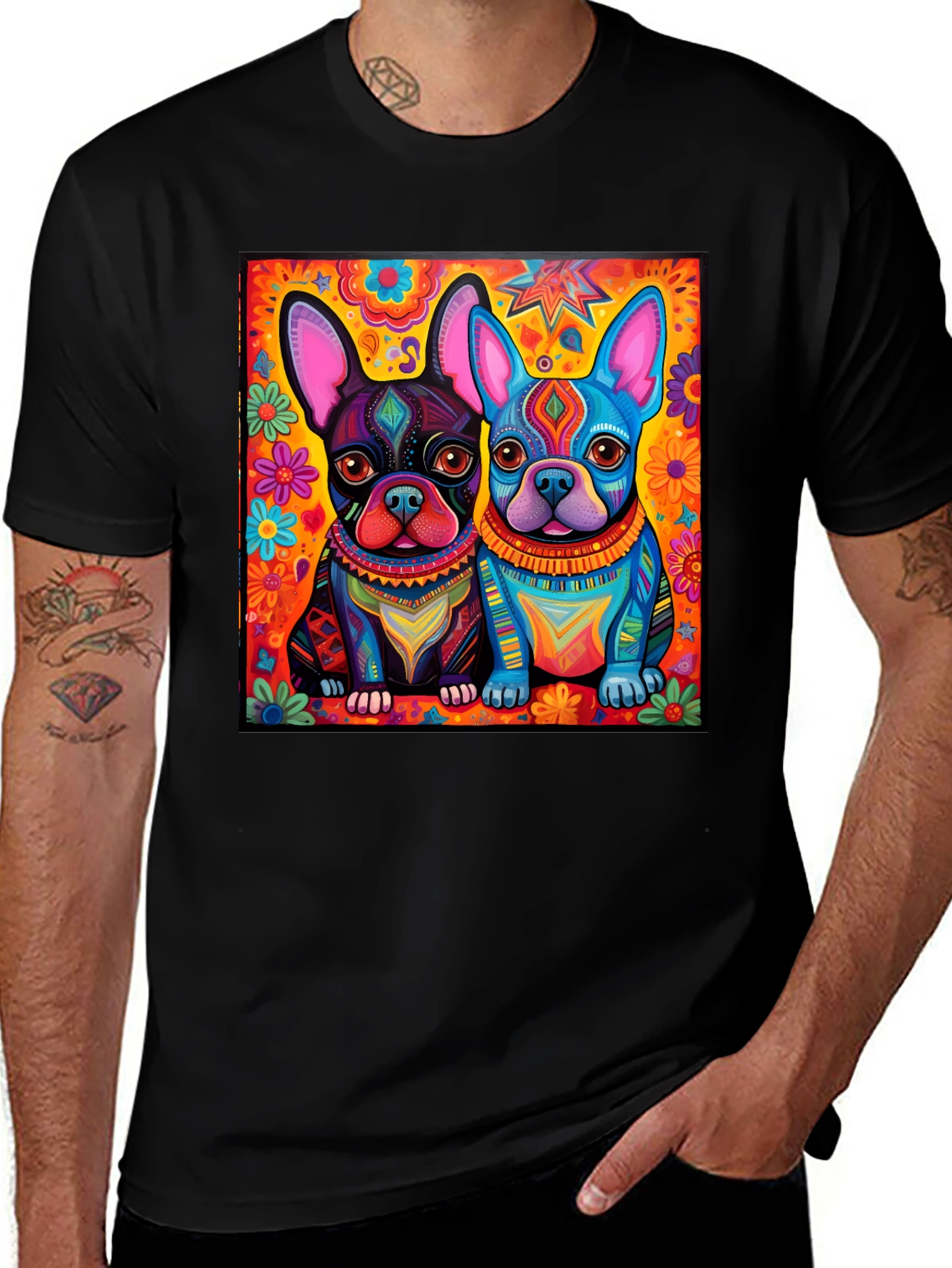 Variant 6 of Funky French Bulldog Graphic Tee