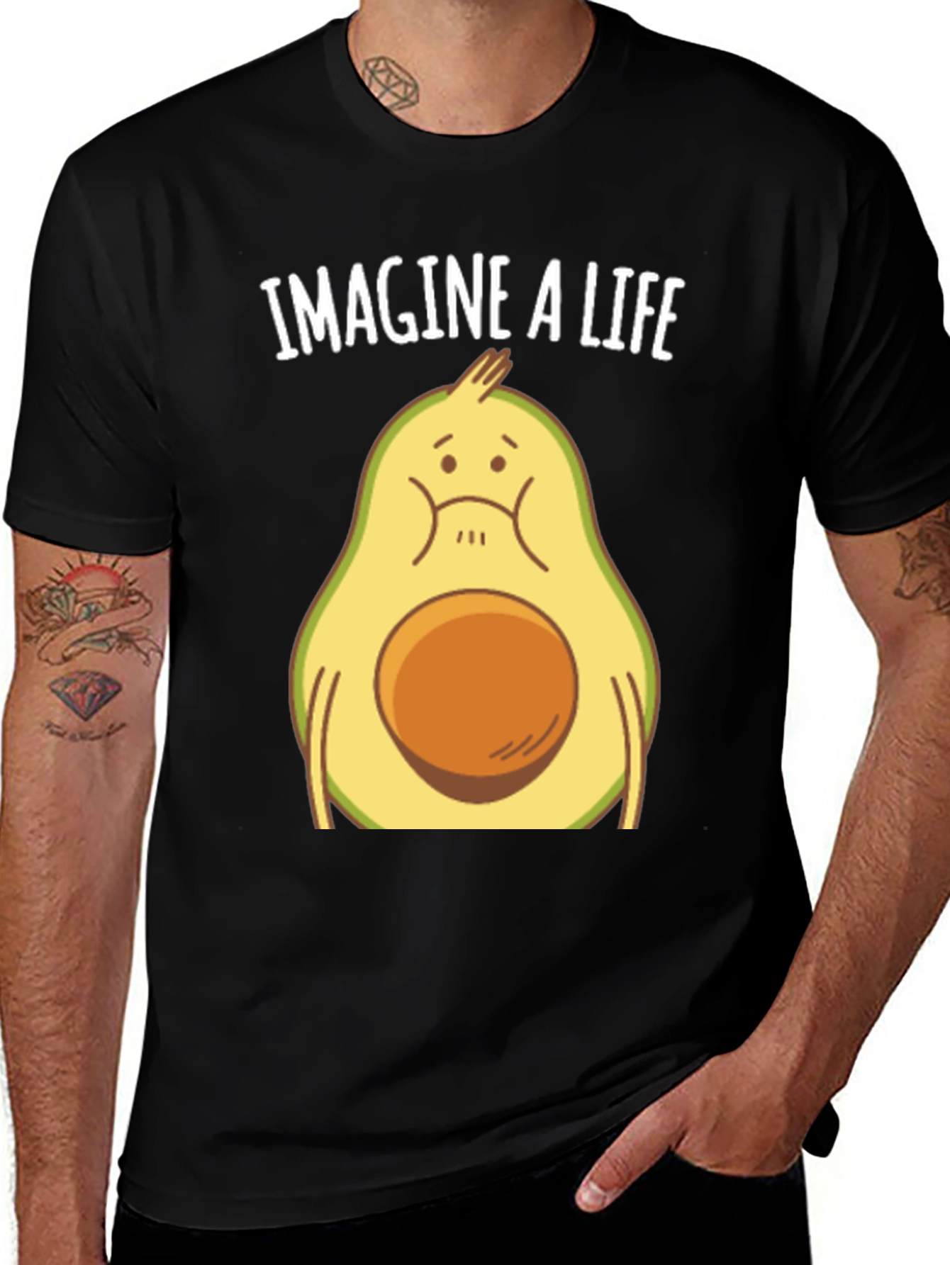 Variant 16 of Sad Avocado T-Shirt - Imagine A Life